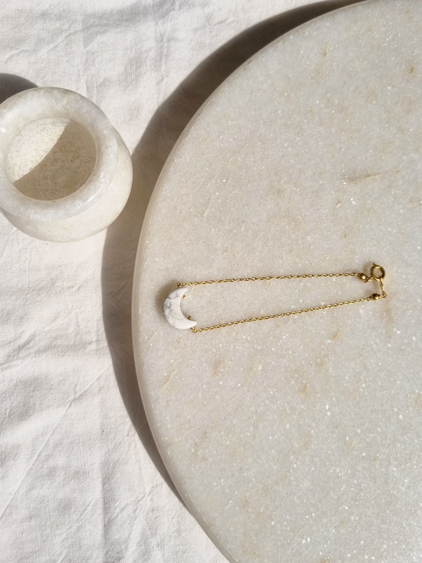 adhvaya - Howlite Luna Bracelet