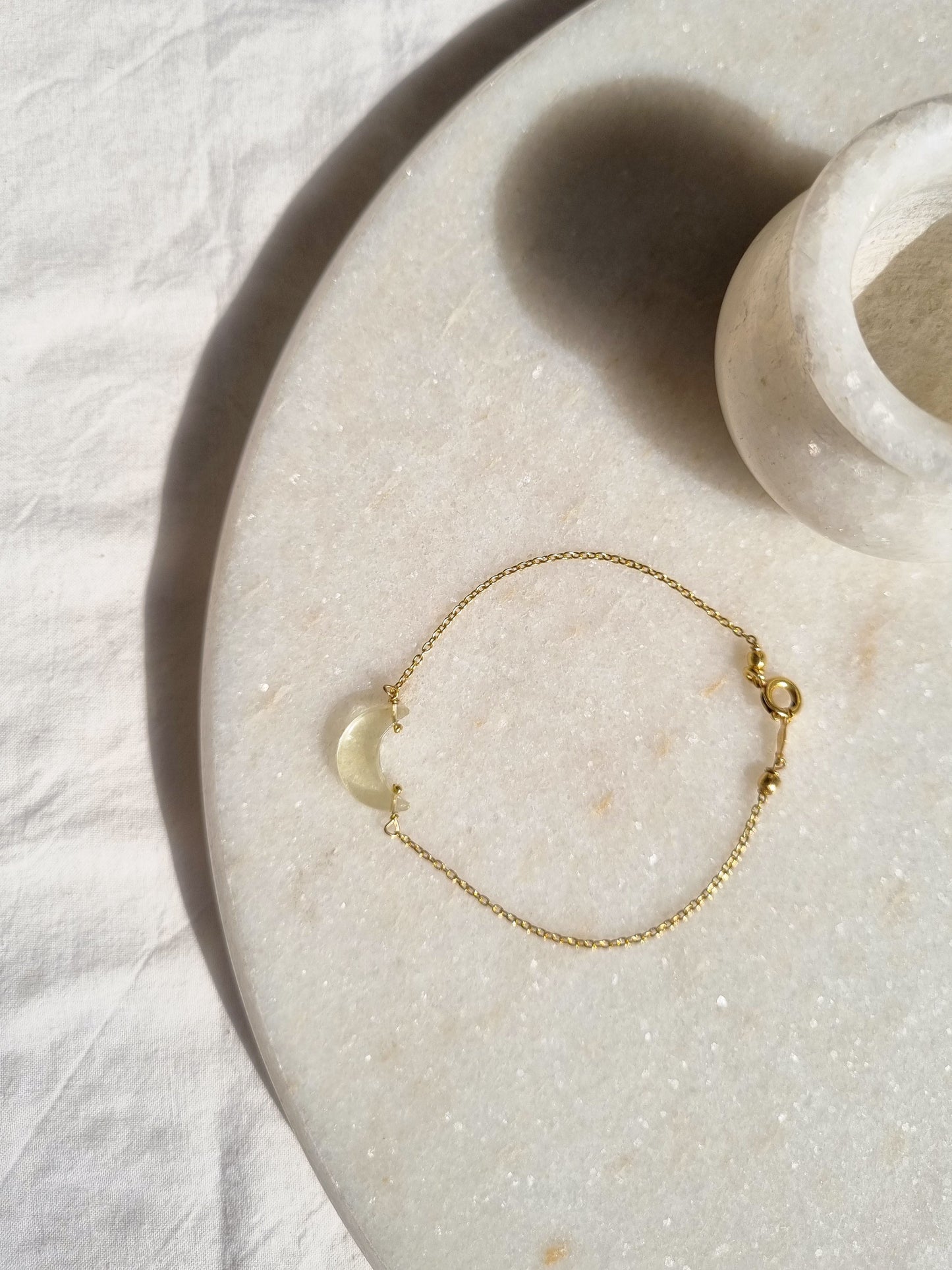 adhvaya - Lemon Quartz Luna Bracelet