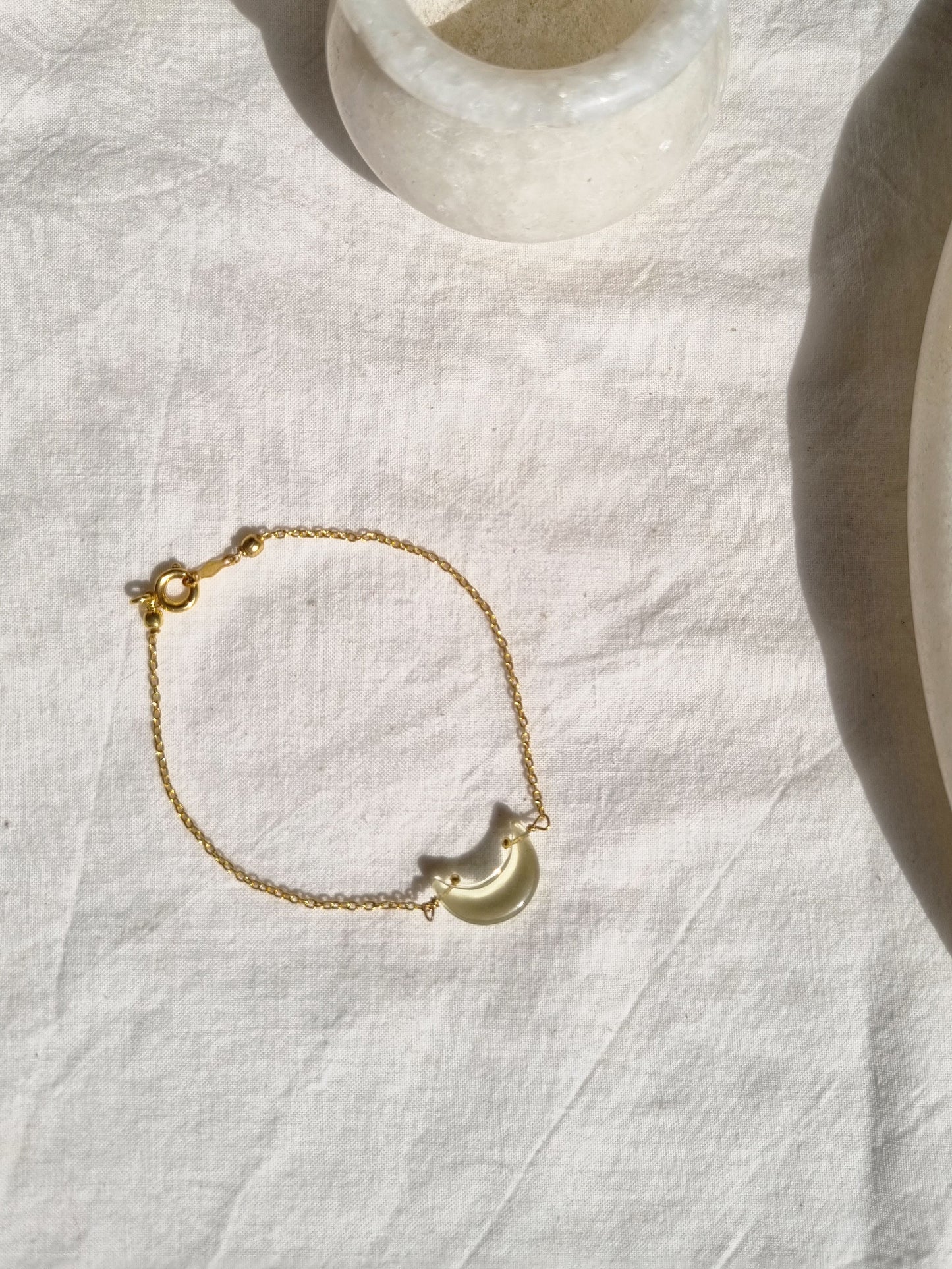 adhvaya - Lemon Quartz Luna Bracelet