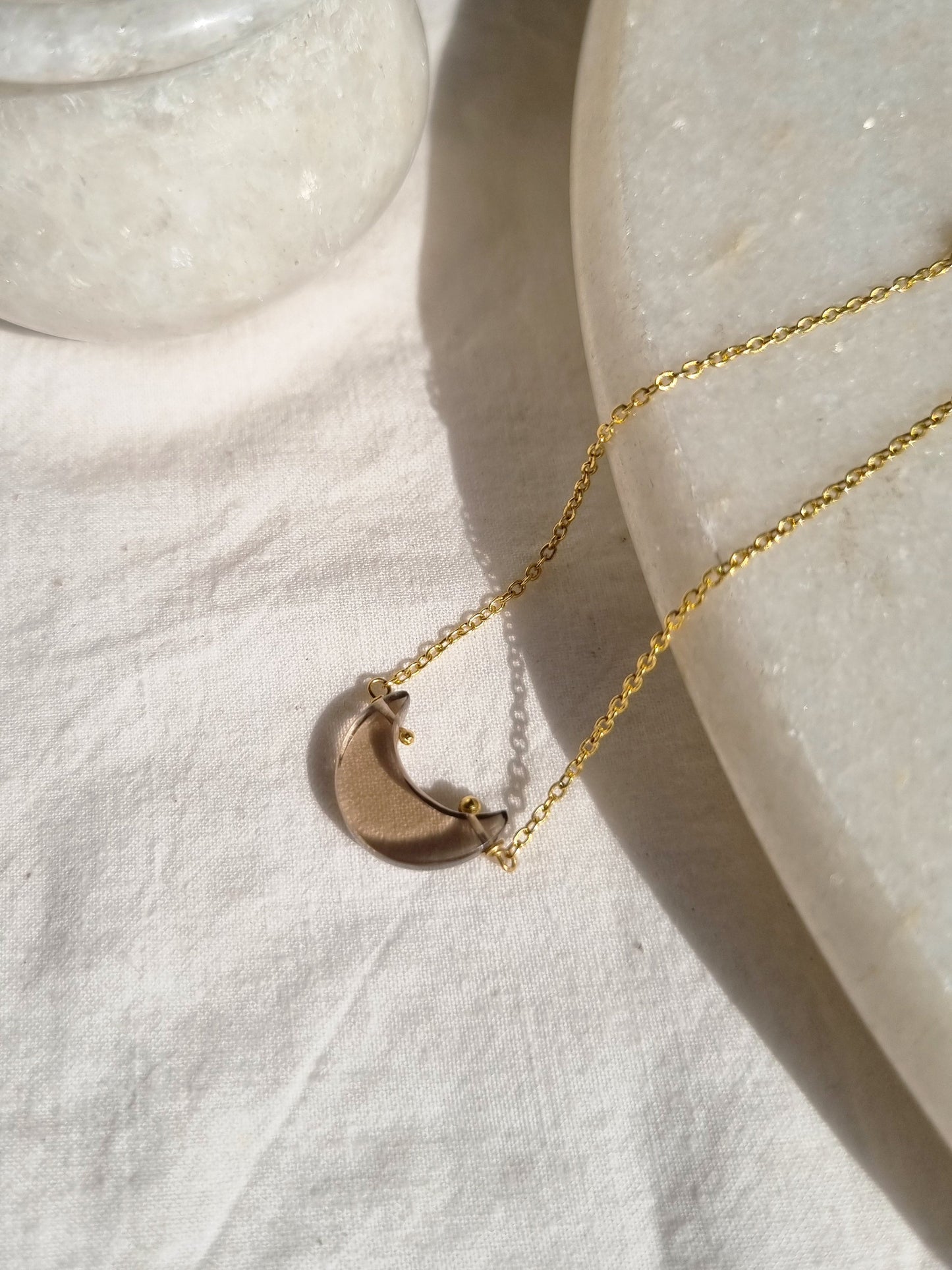 adhvaya - Smoky Quartz Luna Bracelet