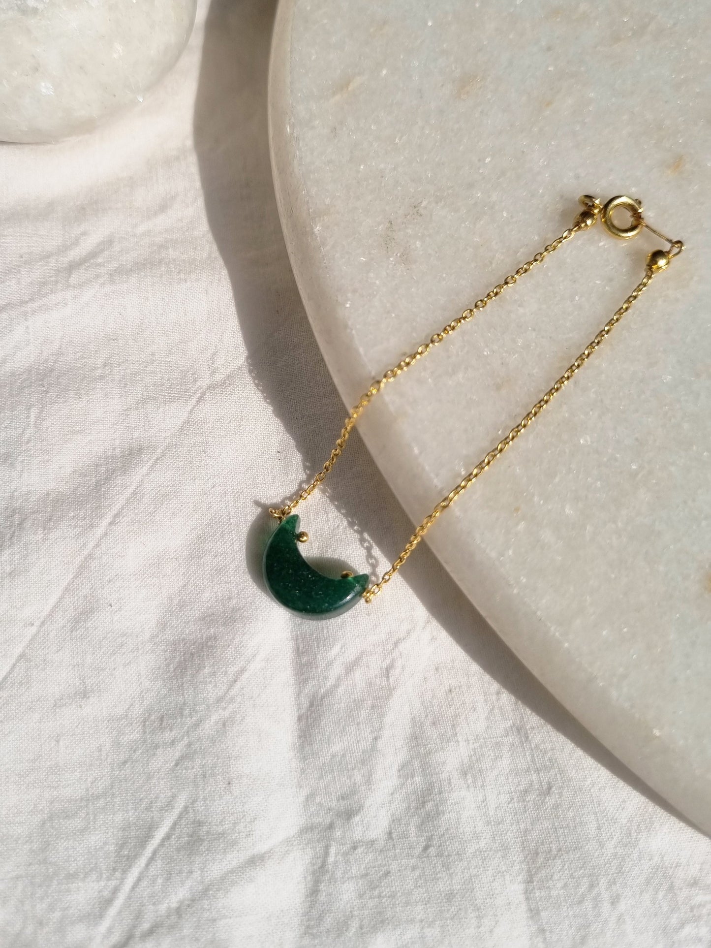 adhvaya - Green Aventurine Luna Bracelet