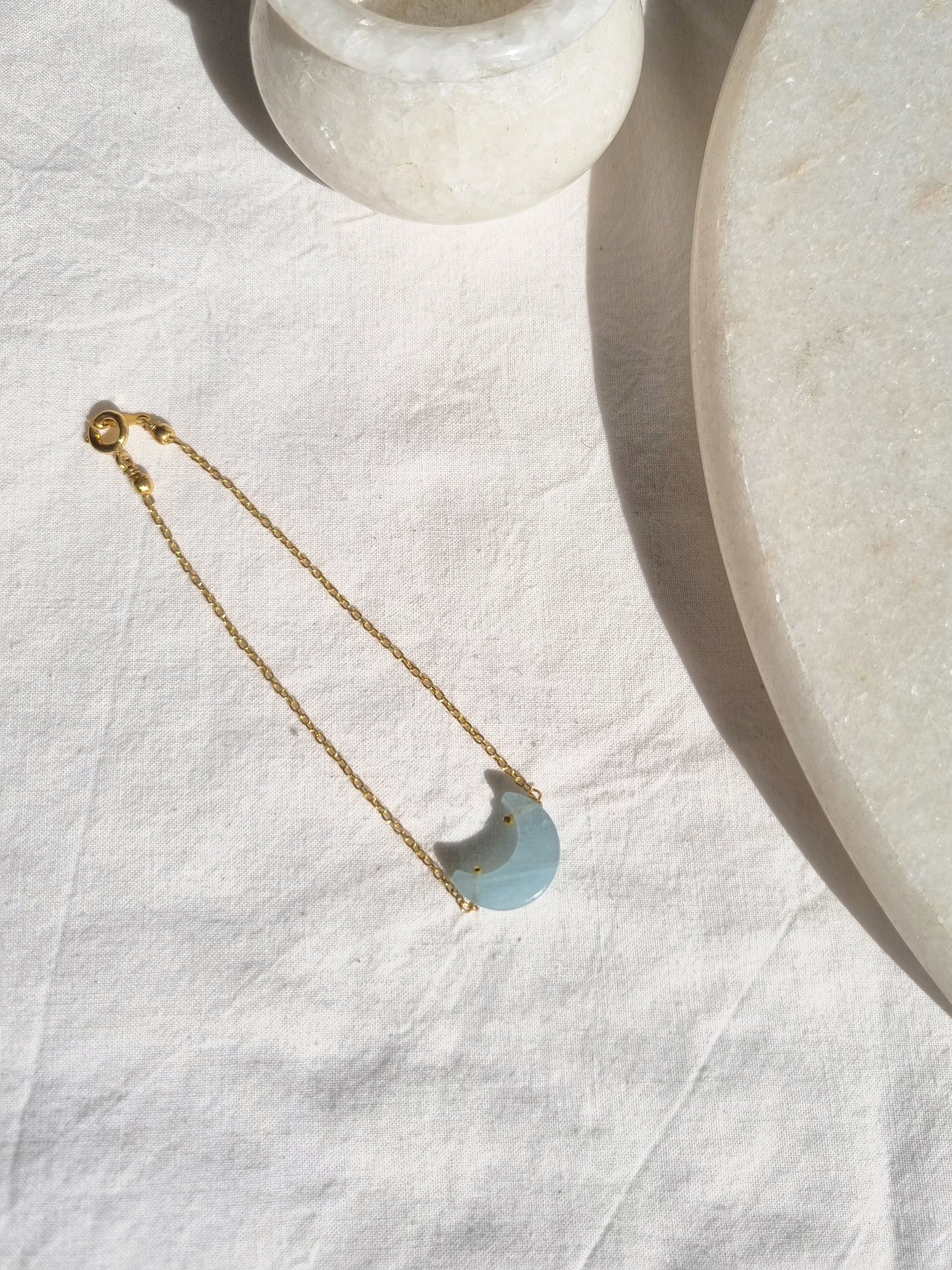 adhvaya - Aquamarine Luna Bracelet