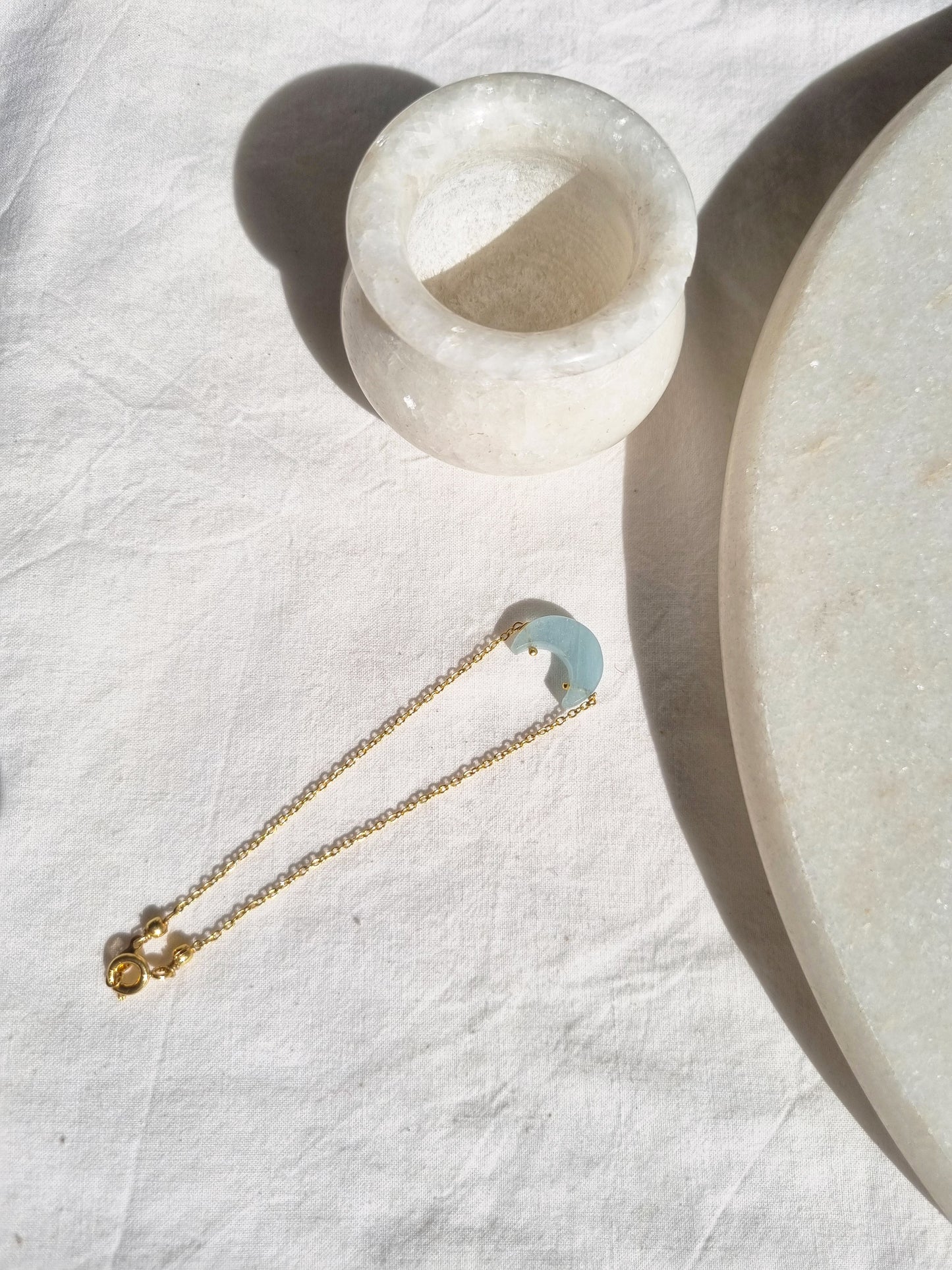 adhvaya - Aquamarine Luna Bracelet