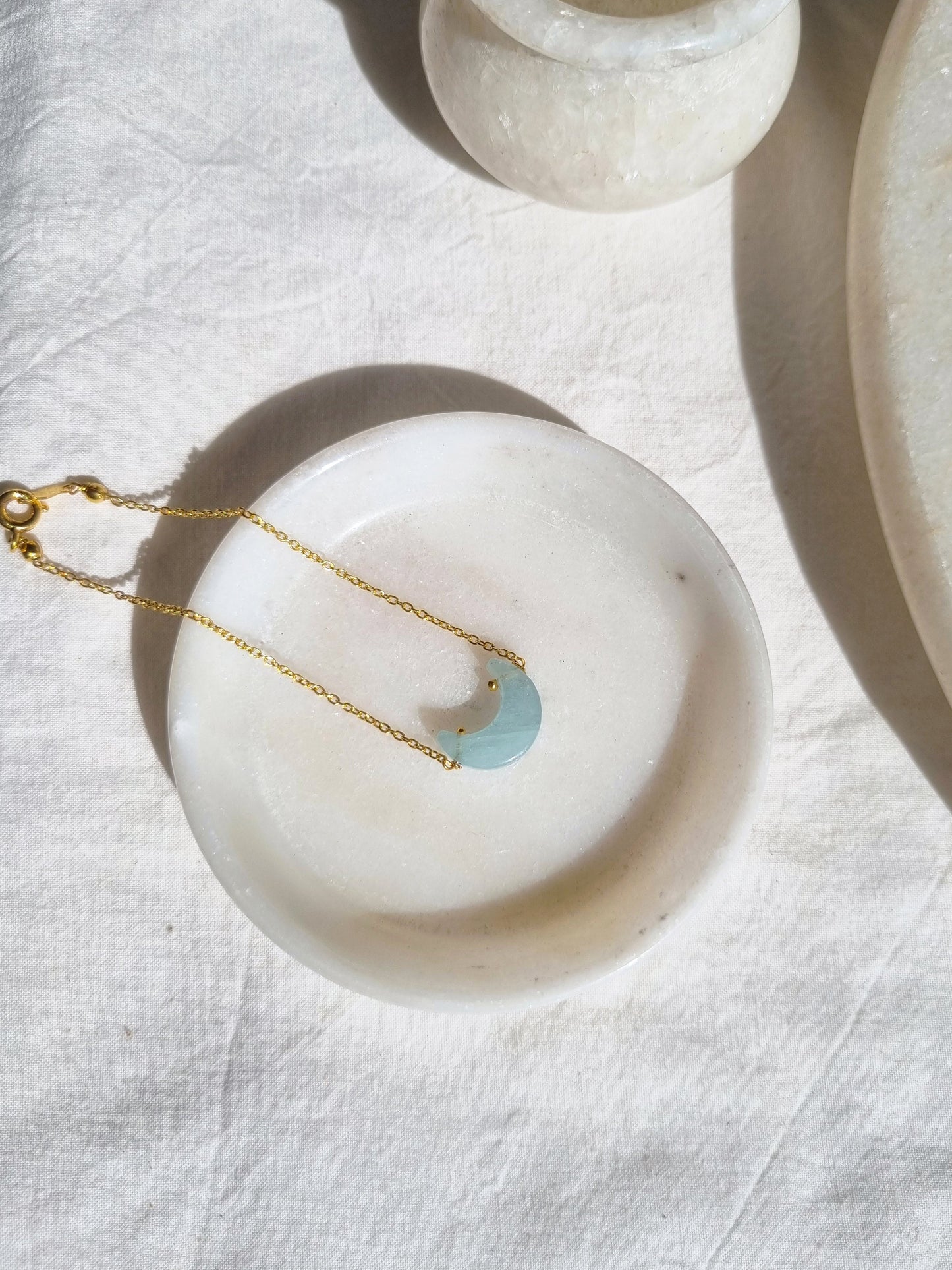 adhvaya - Aquamarine Luna Bracelet