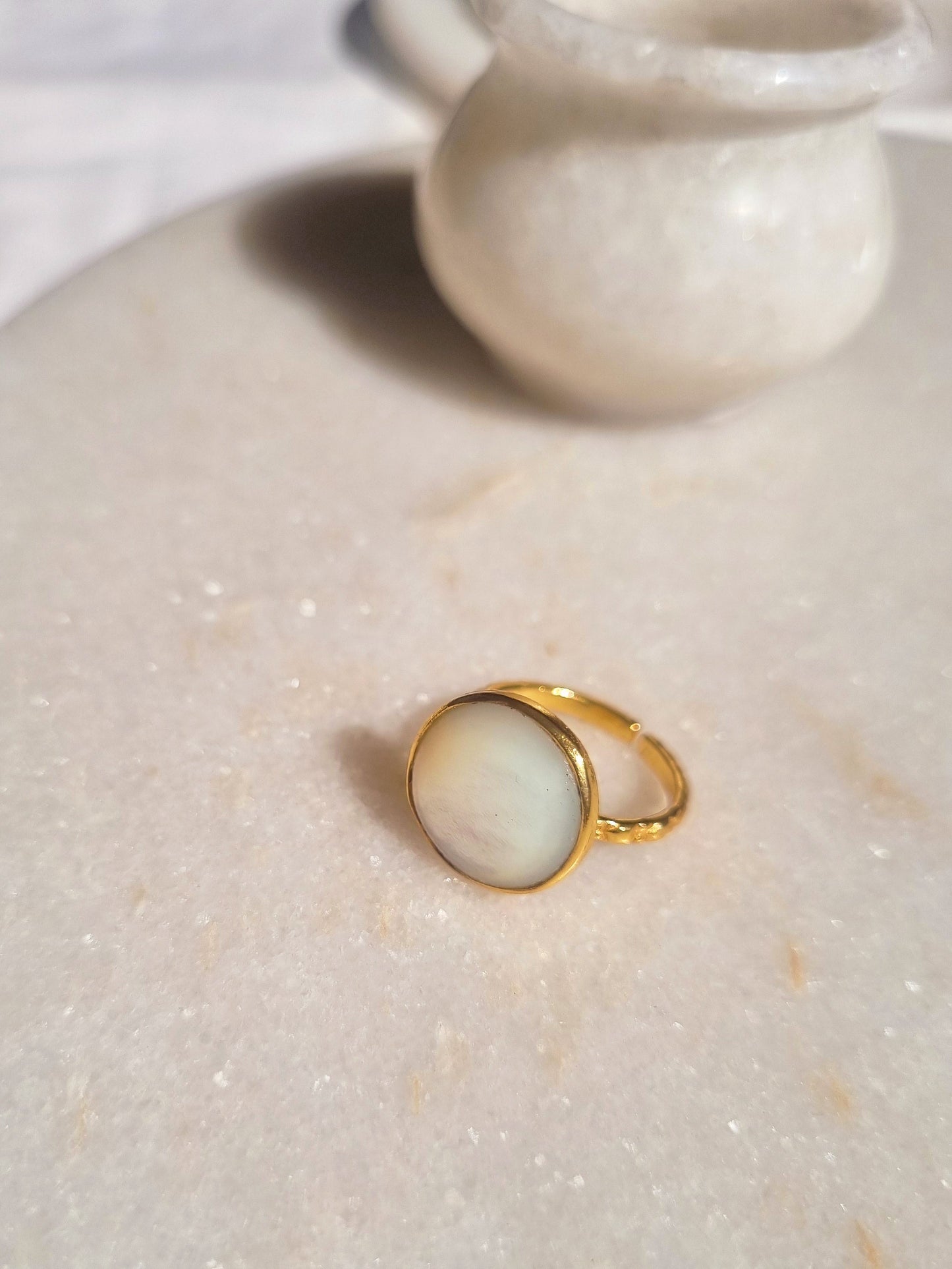 surya - Mother of Pearl Sun Ring