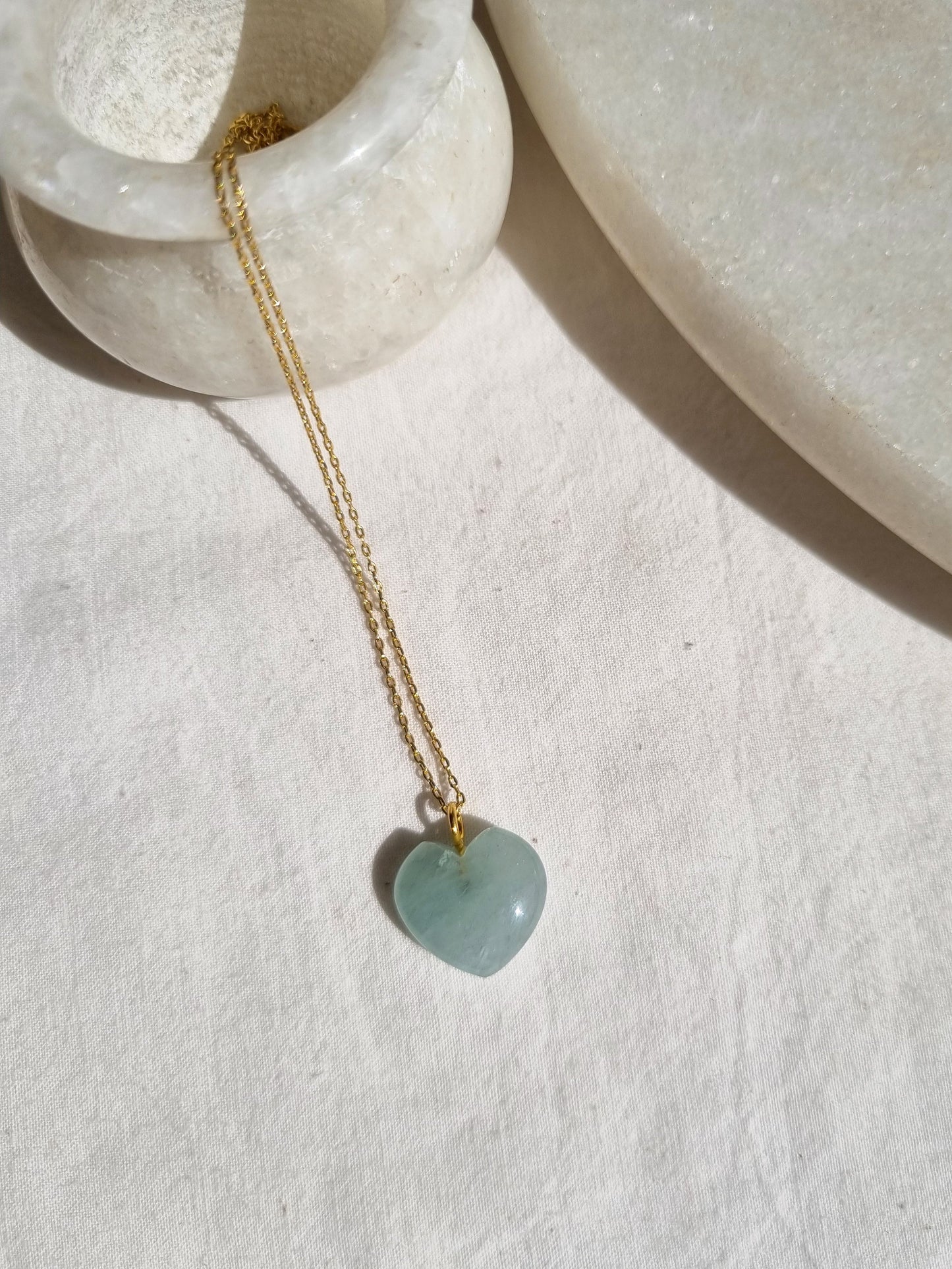 adya - Aquamarine Heart Pendant
