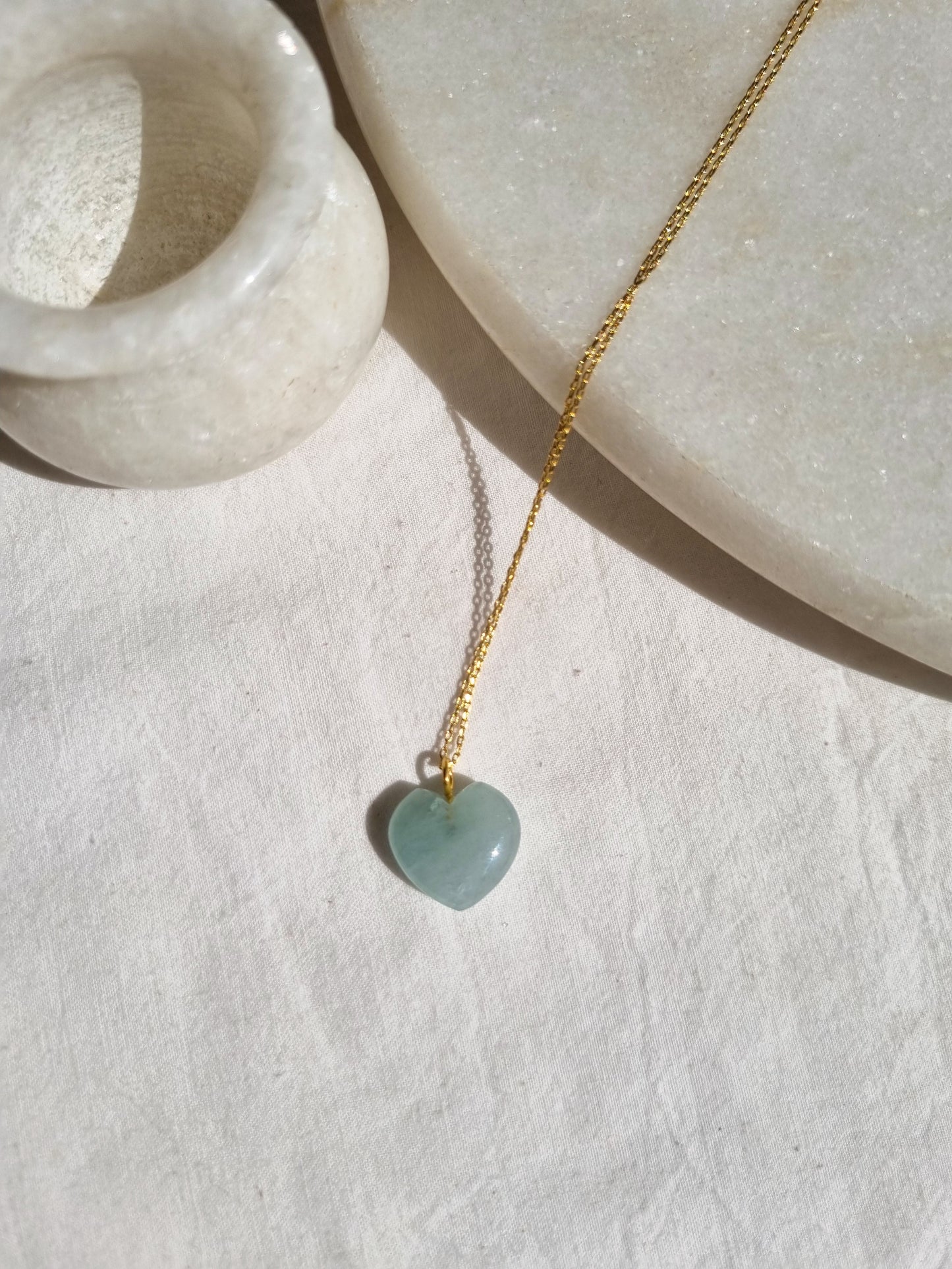 adya - Aquamarine Heart Pendant