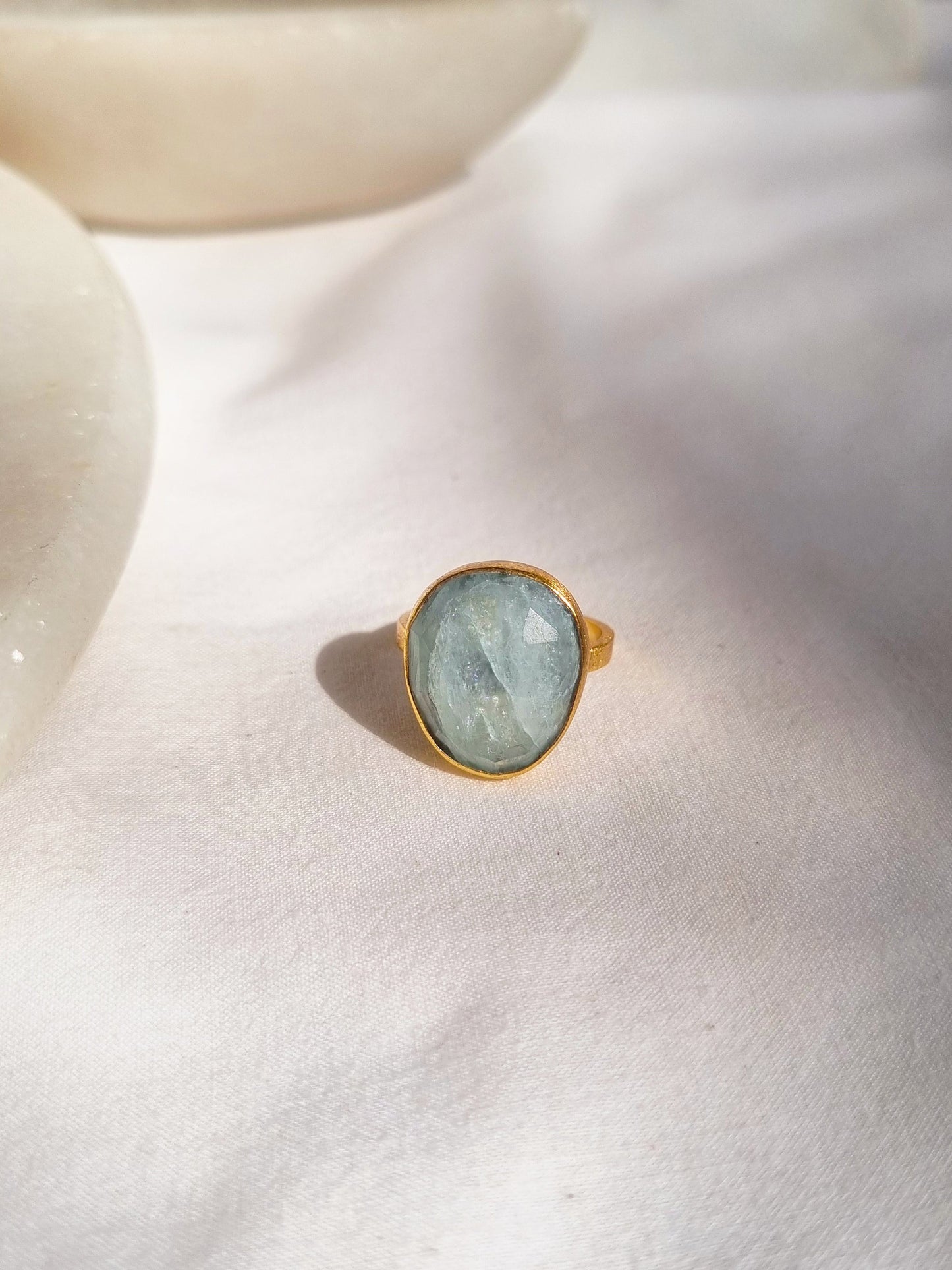 mars - Aquamarine Soul Ring