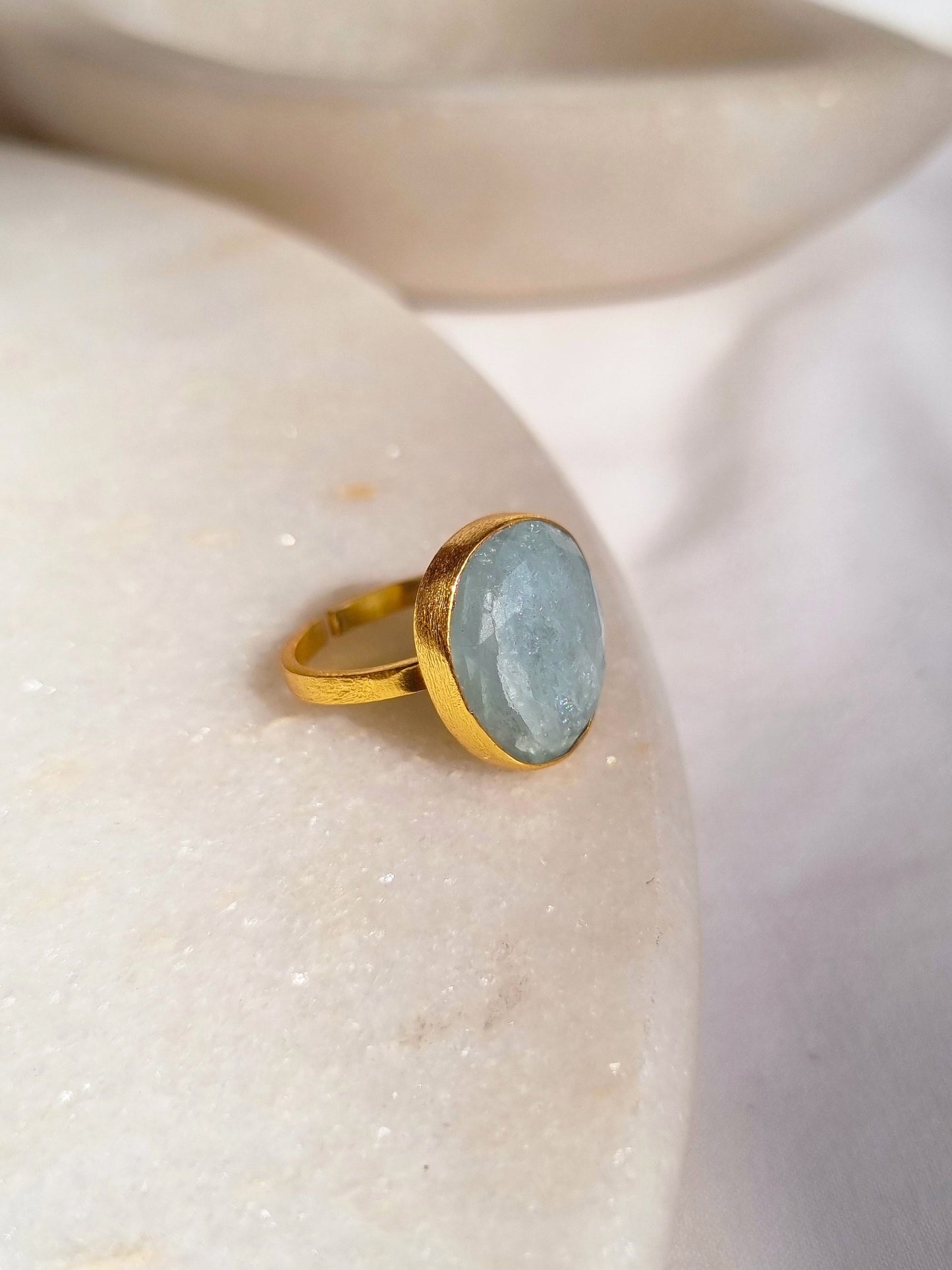 mars - Aquamarine Soul Ring