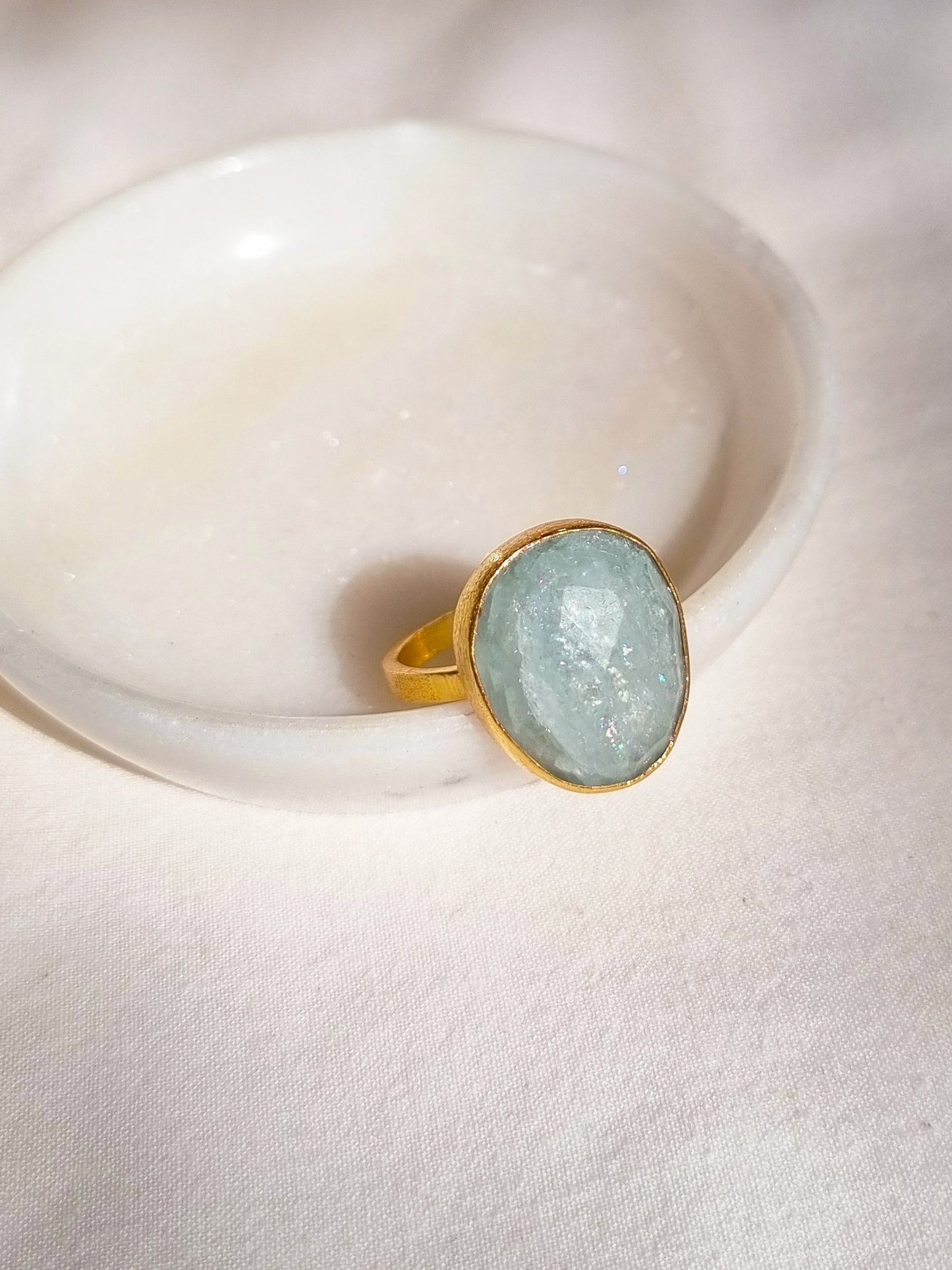 mars - Aquamarine Soul Ring