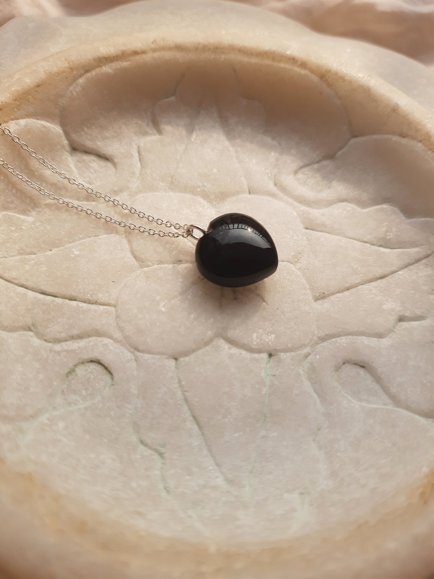 adya - Black Onyx Heart Pendant