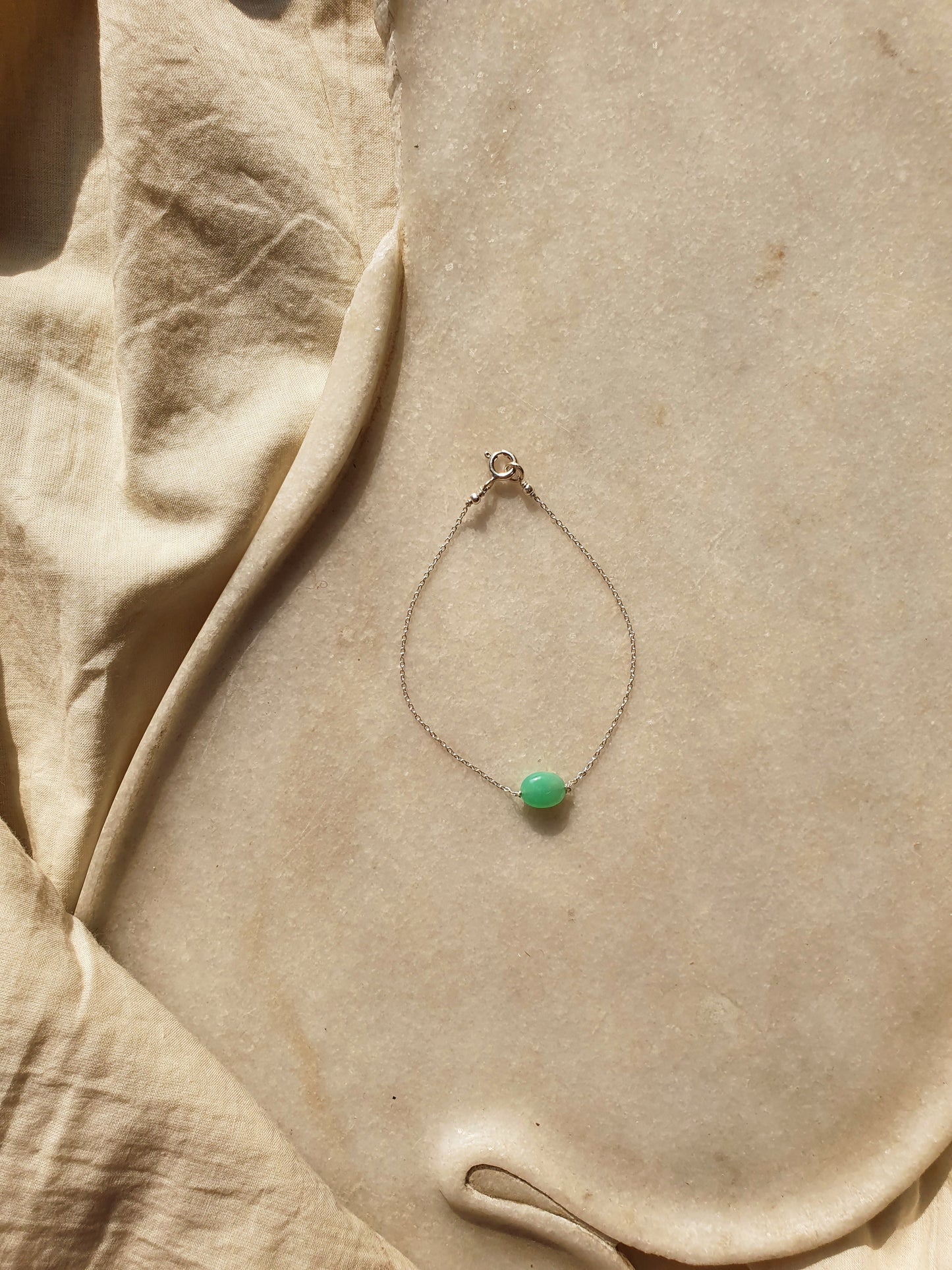kesya - Chrysoprase Oval Bracelet