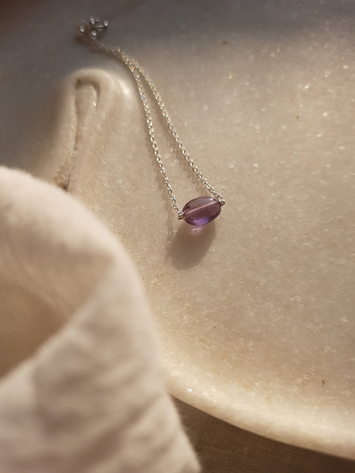 kesya - Amethyst Oval Bracelet
