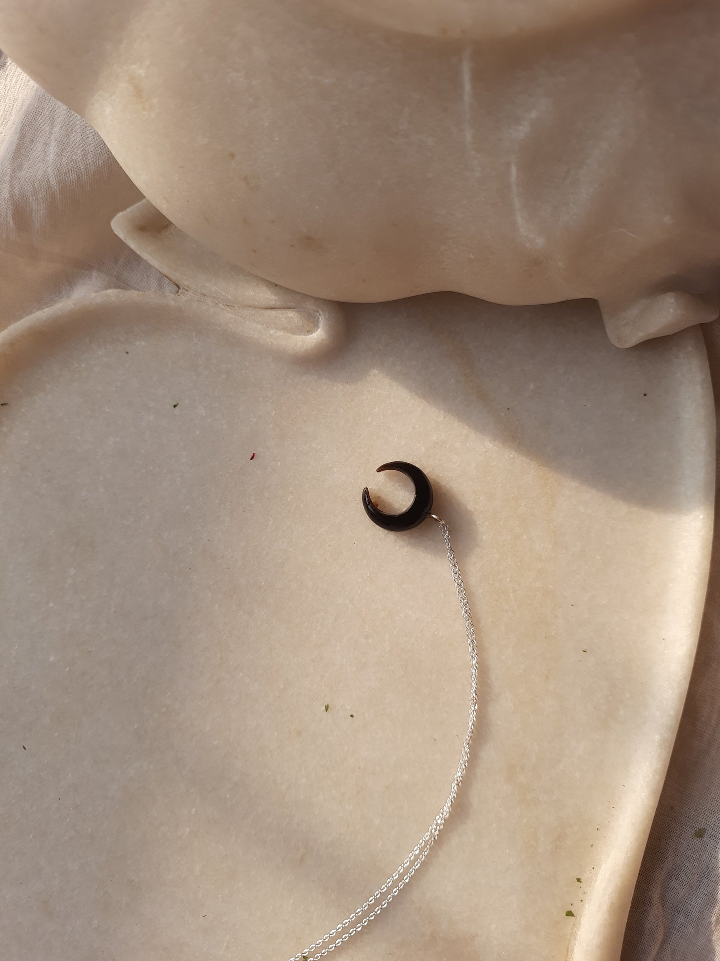 koka - Black Onyx Moon Pendant