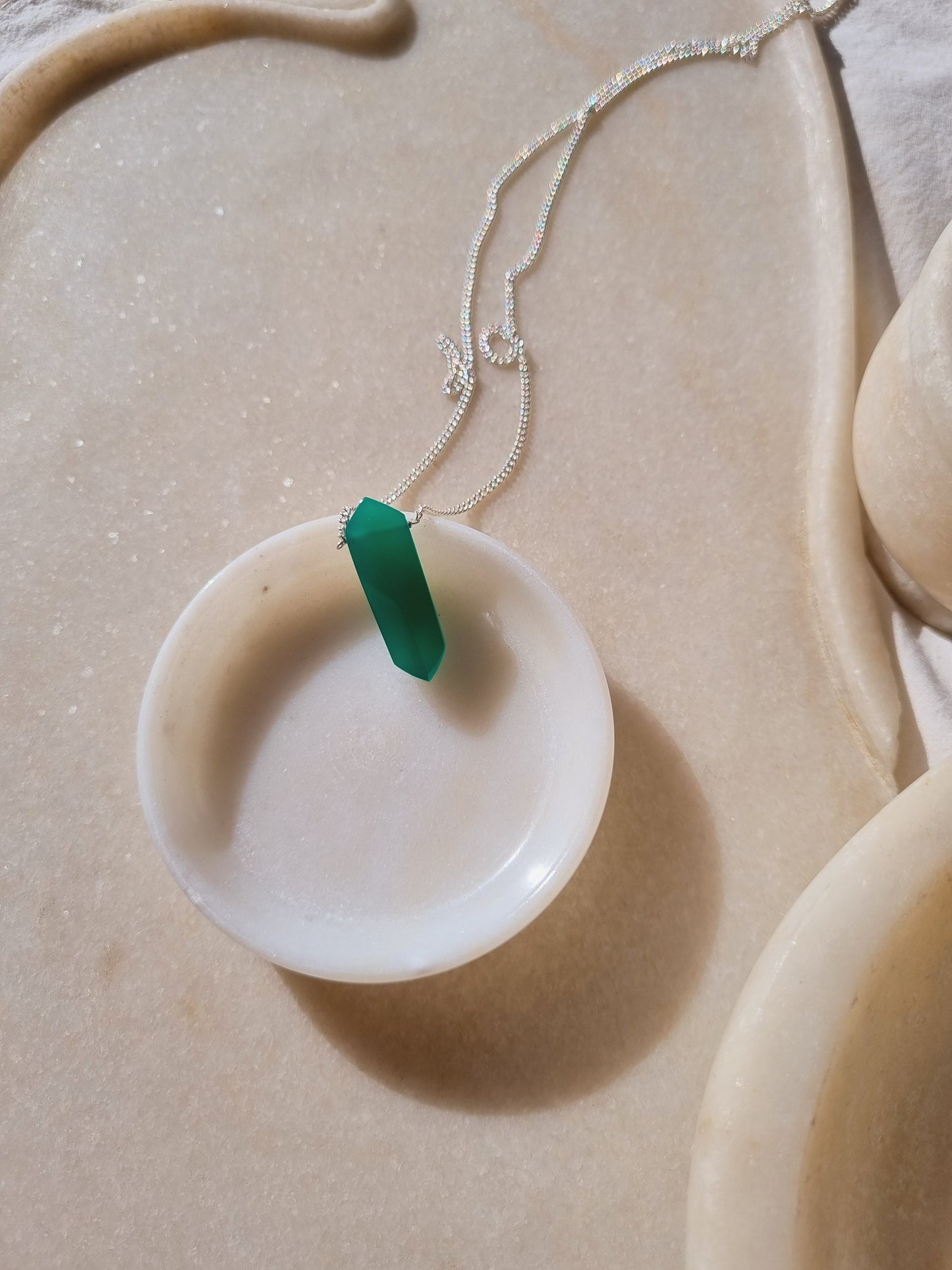 vaktra - Green Onyx Men's Bullet Pendant