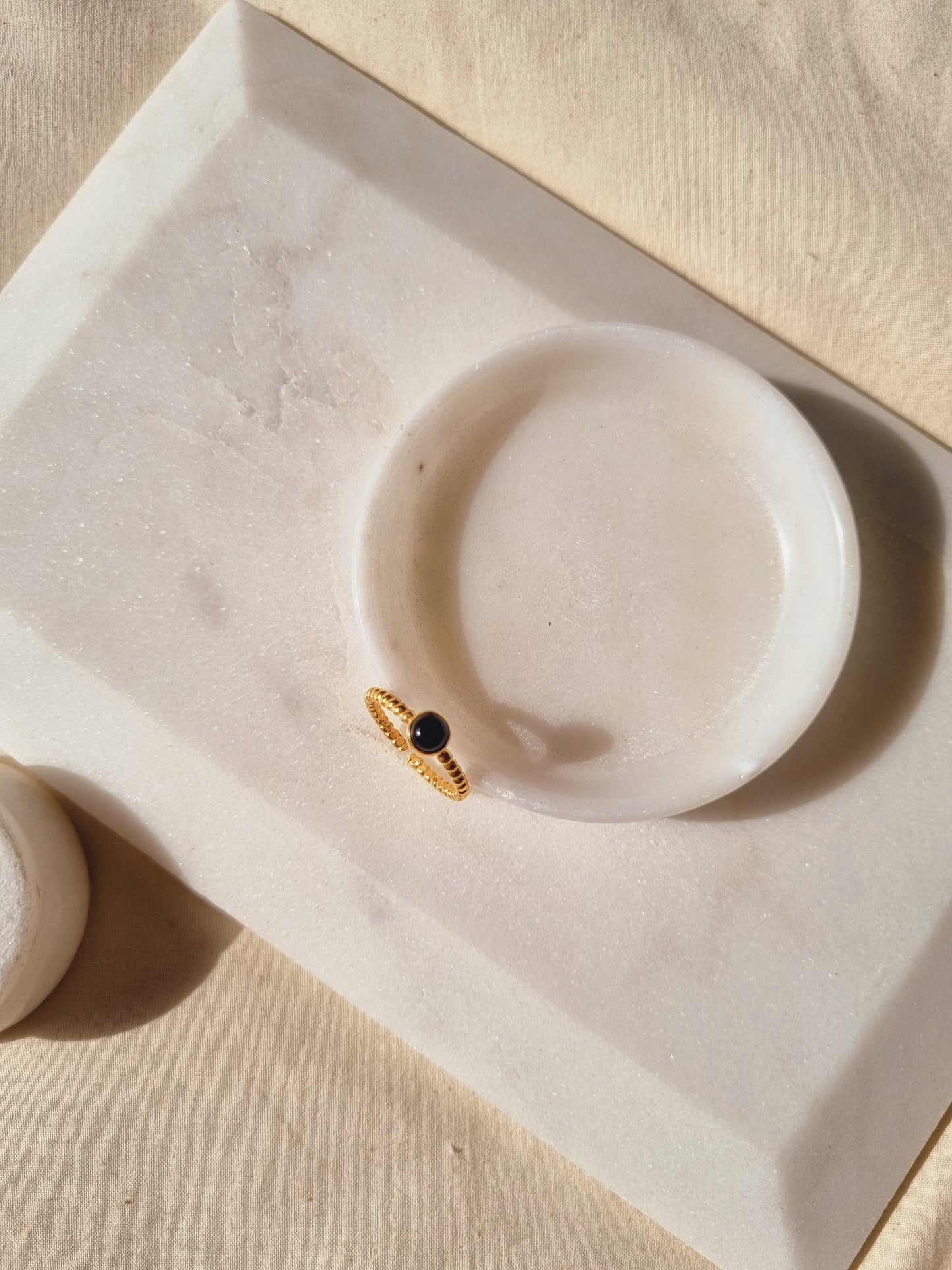 sukra - Black Onyx Venus Ring