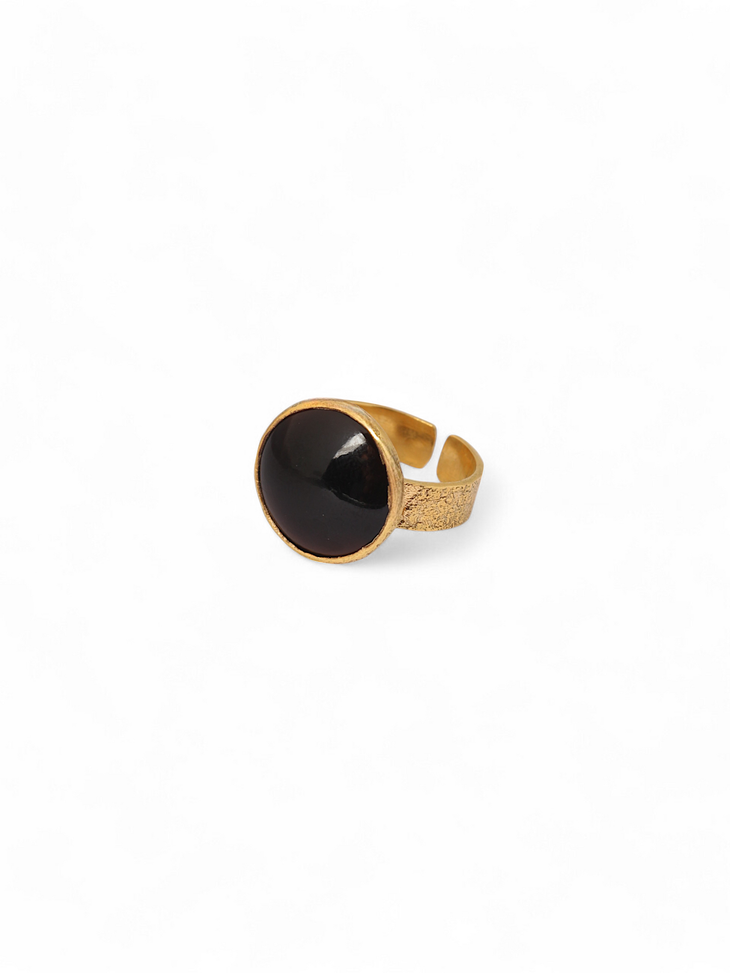 saani - Black Onyx Saturn Ring