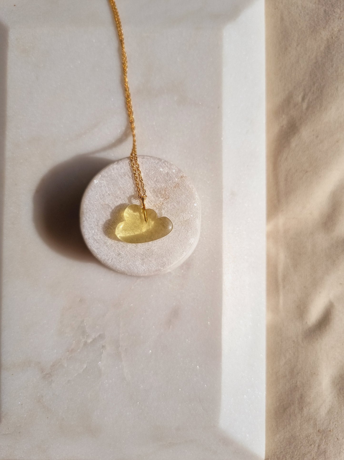 megh - Lemon Quartz Cloud Pendant