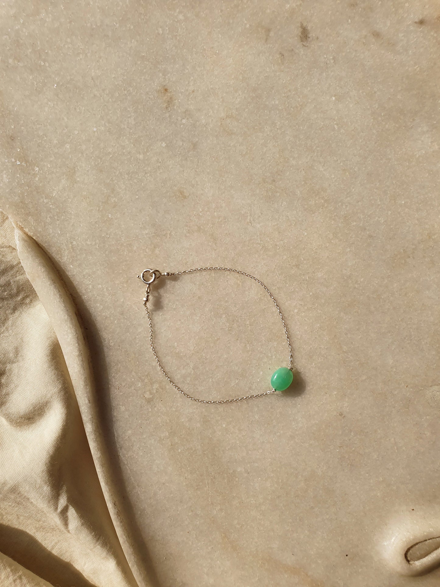 kesya - Chrysoprase Oval Bracelet