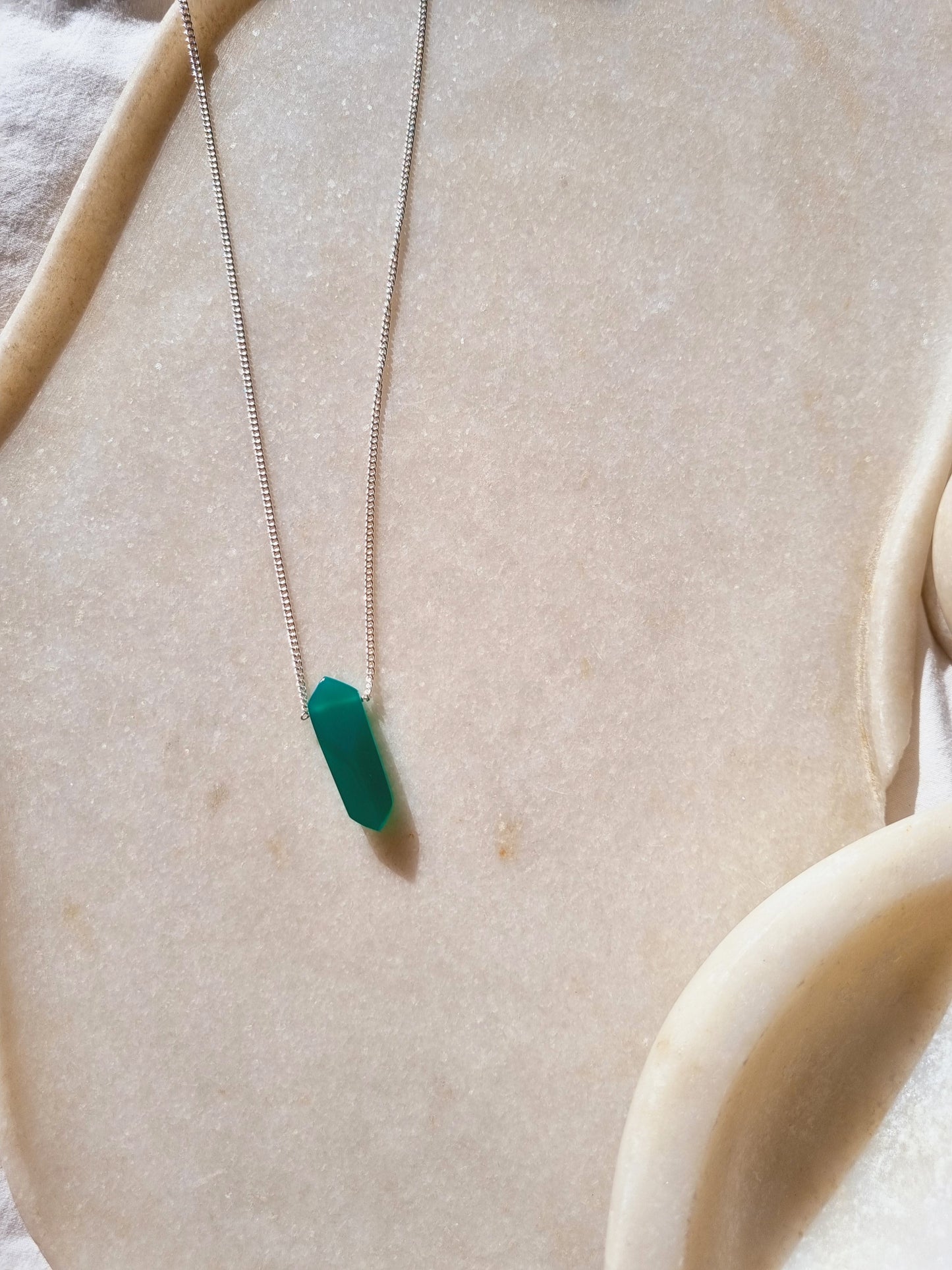 vaktra - Green Onyx Men's Bullet Pendant