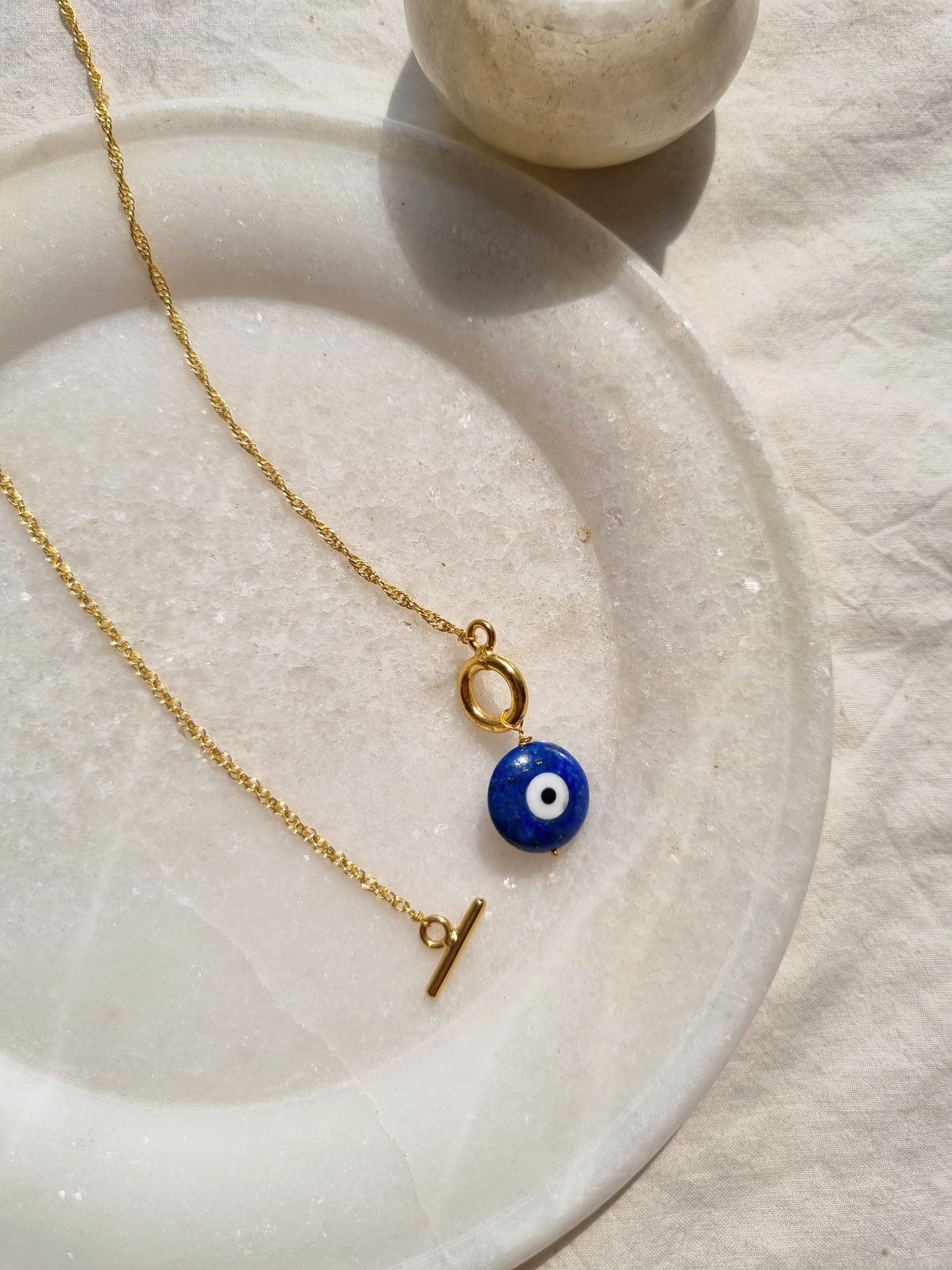 vedava - Lapis Lazuli Evil Eye Toggle Pendant