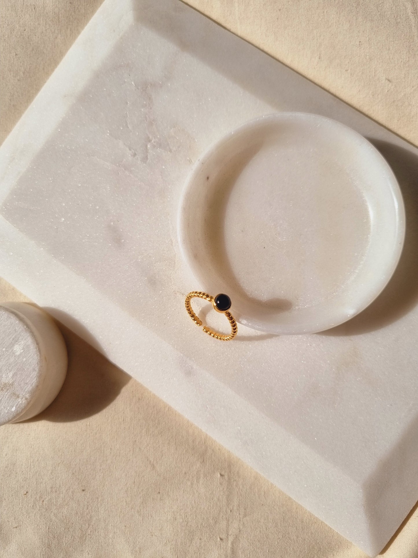 sukra - Black Onyx Venus Ring