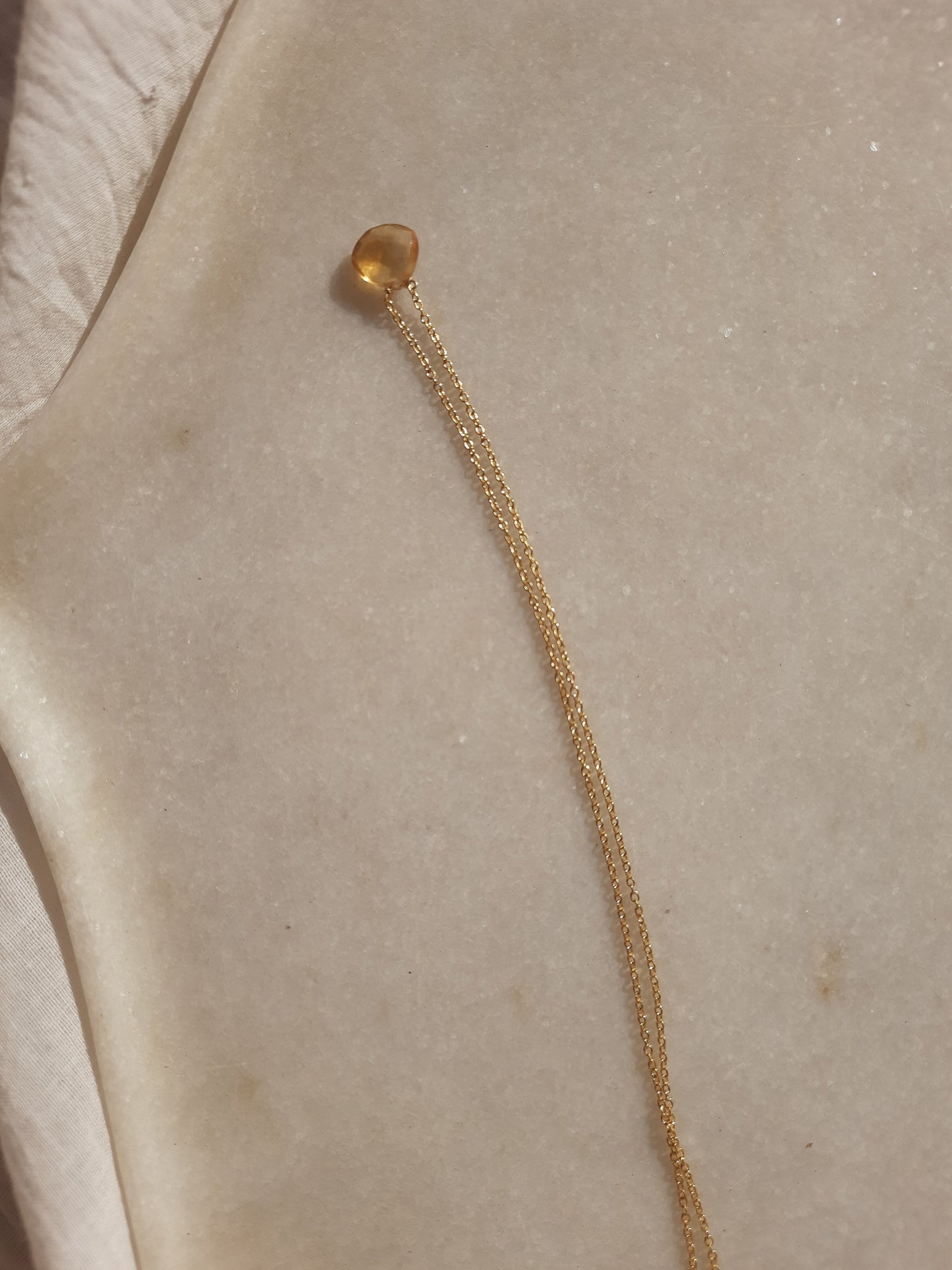vyam - Citrine Heart shaped drop
