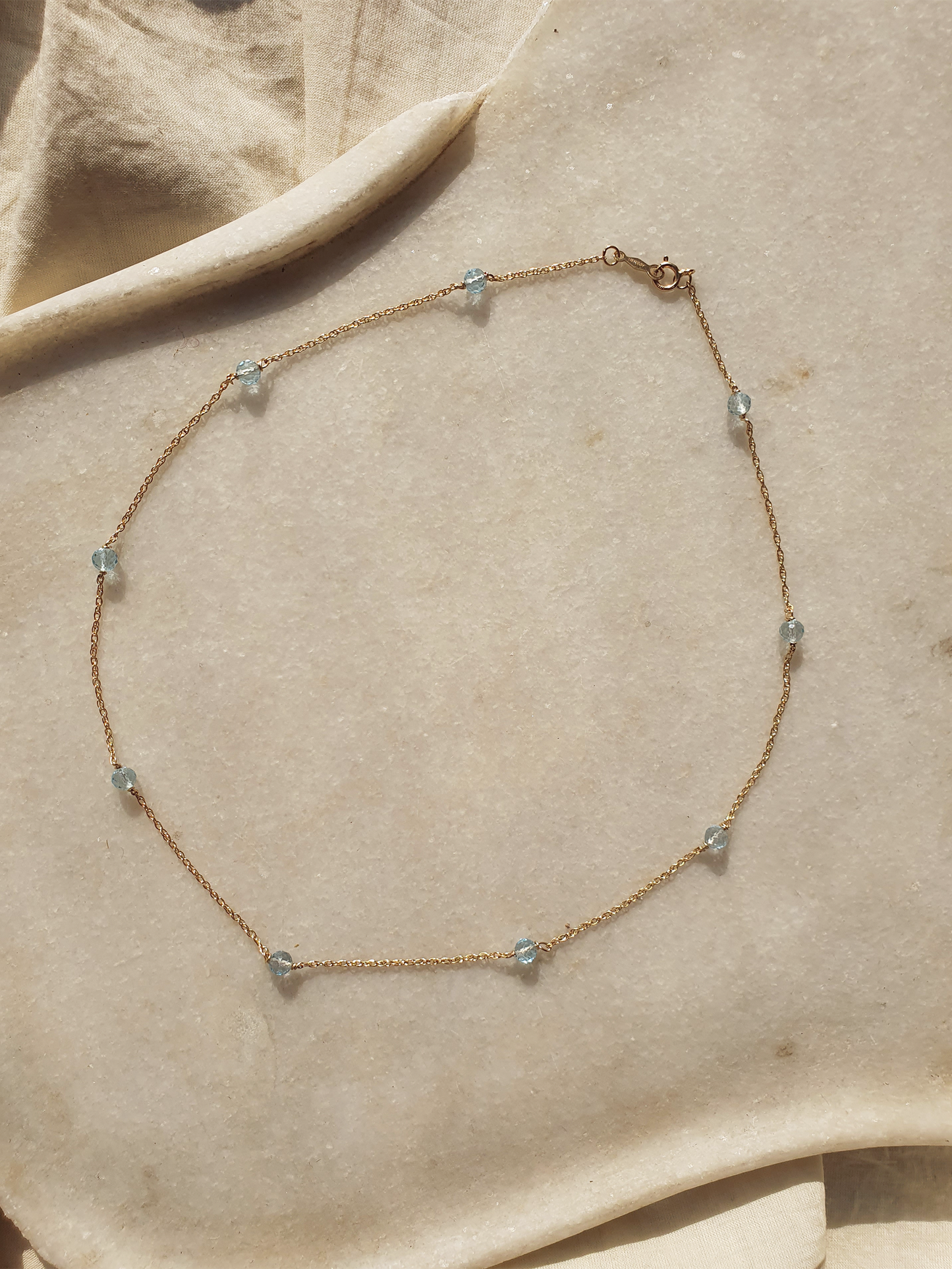 veti - Blue Topaz Baati Choker