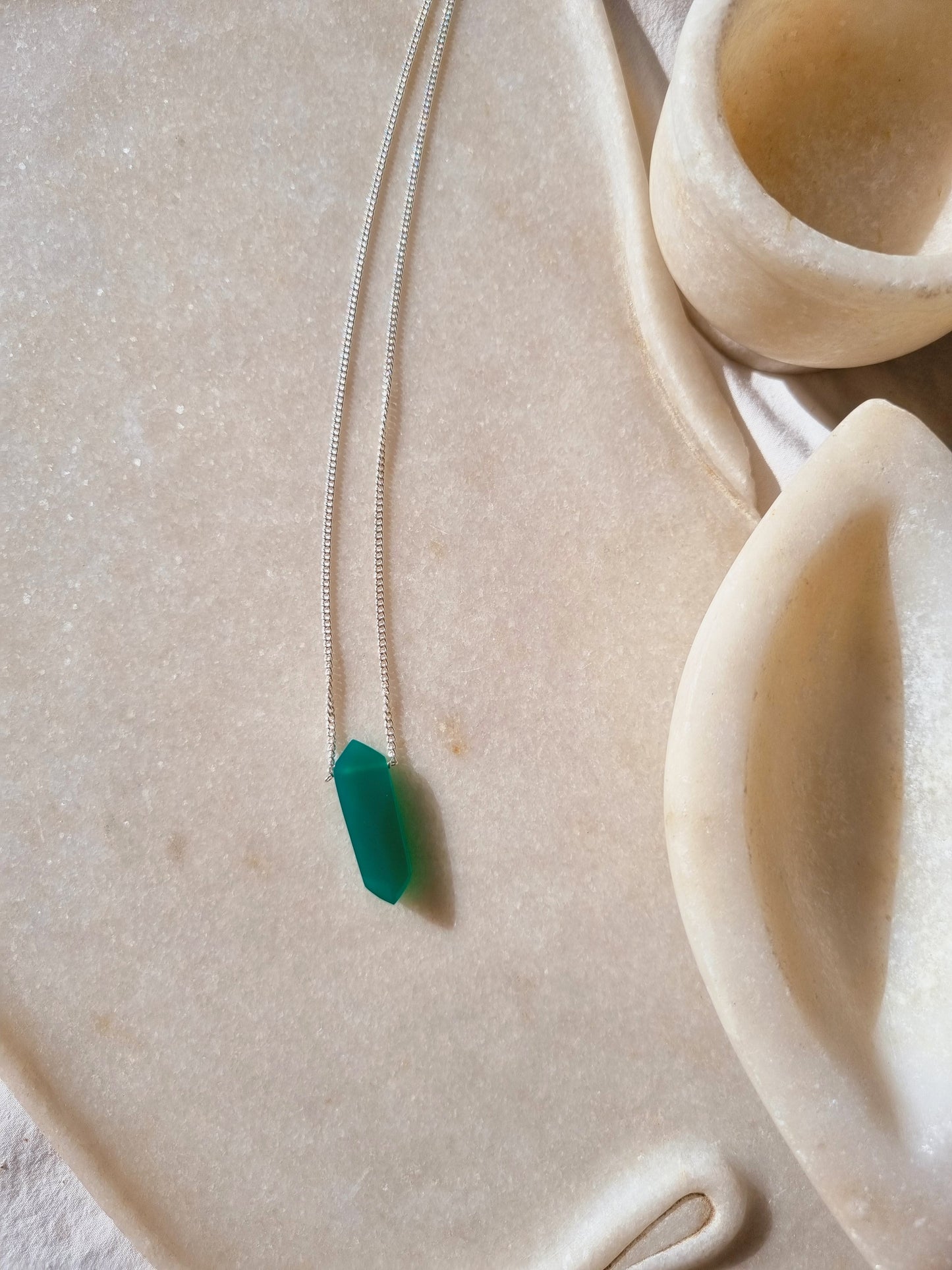 vaktra - Green Onyx Men's Bullet Pendant