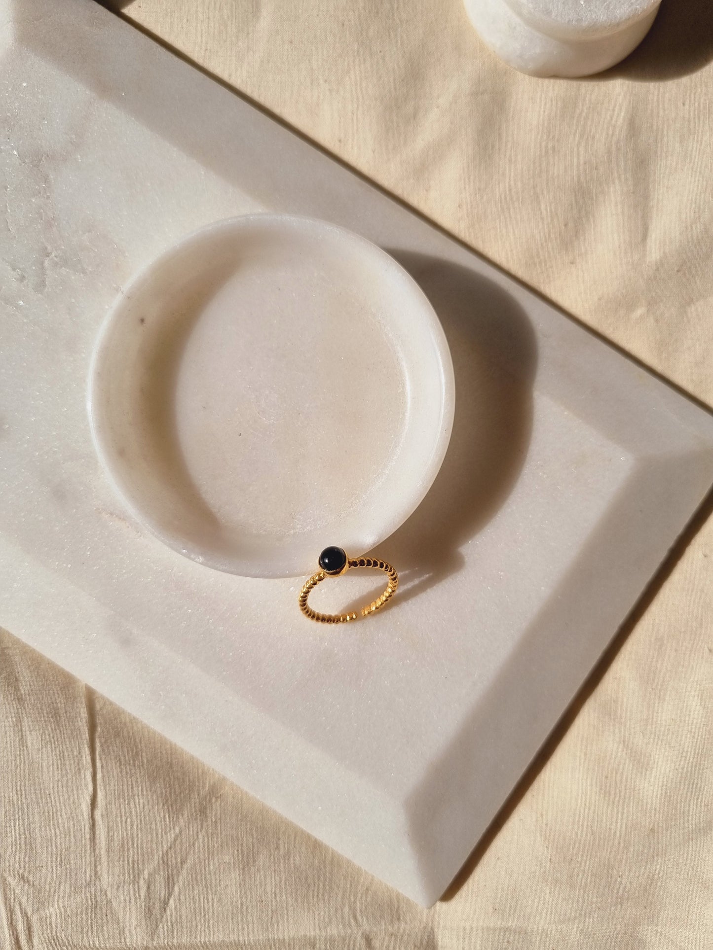 sukra - Black Onyx Venus Ring