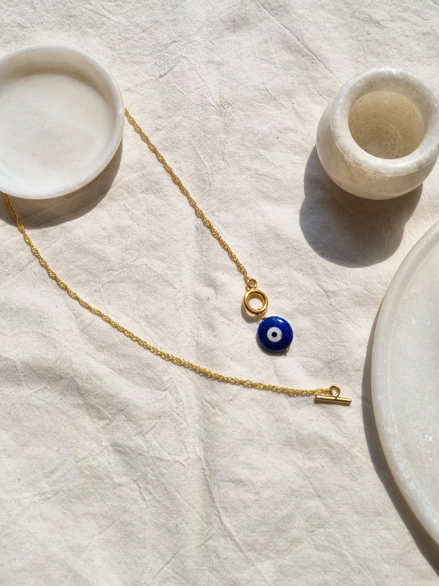vedava - Lapis Lazuli Evil Eye Toggle Pendant