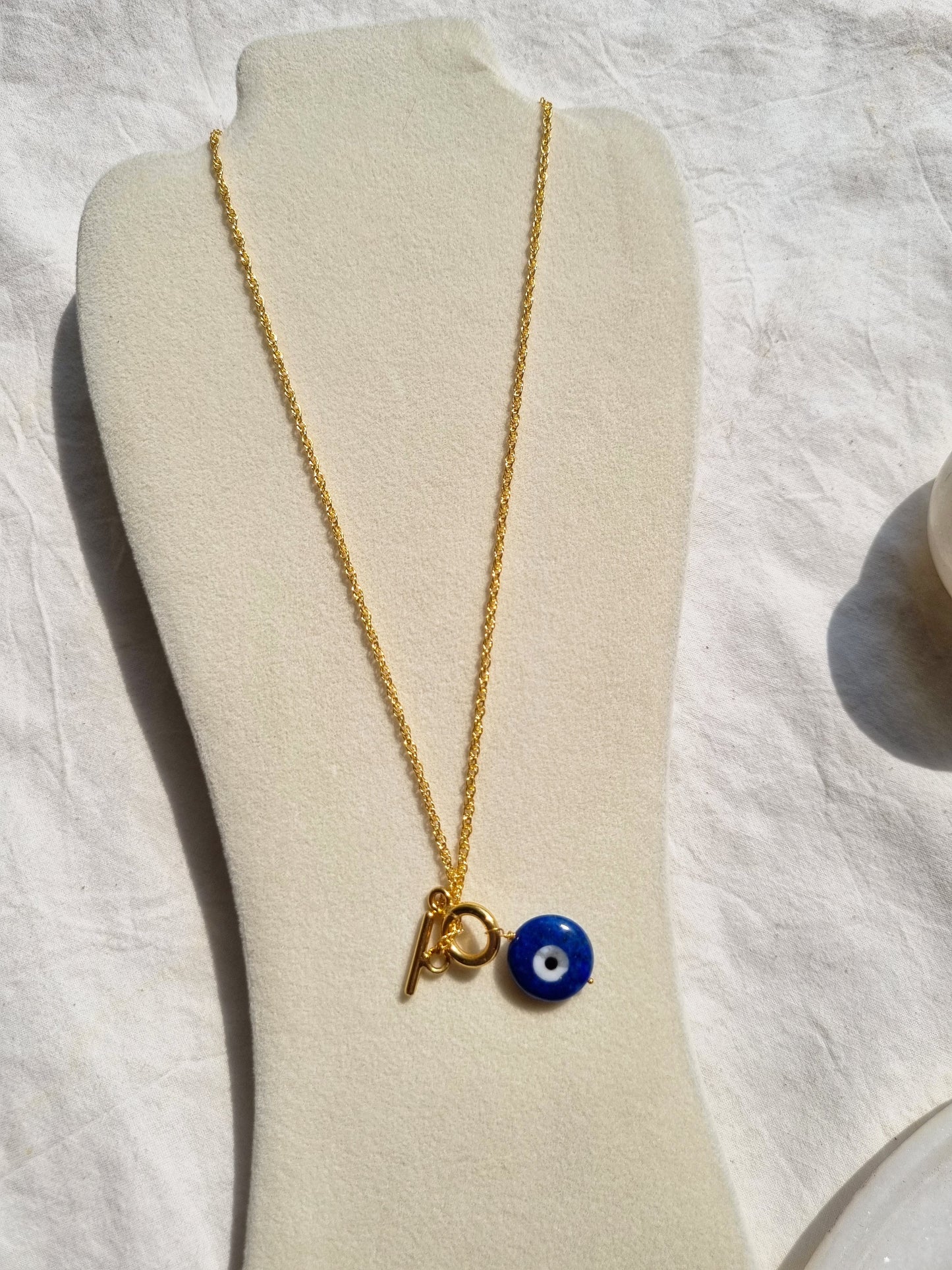 vedava - Lapis Lazuli Evil Eye Toggle Pendant