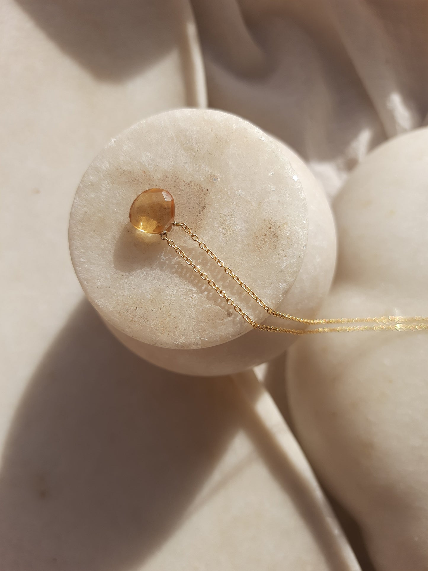 vyam - Citrine Heart shaped drop