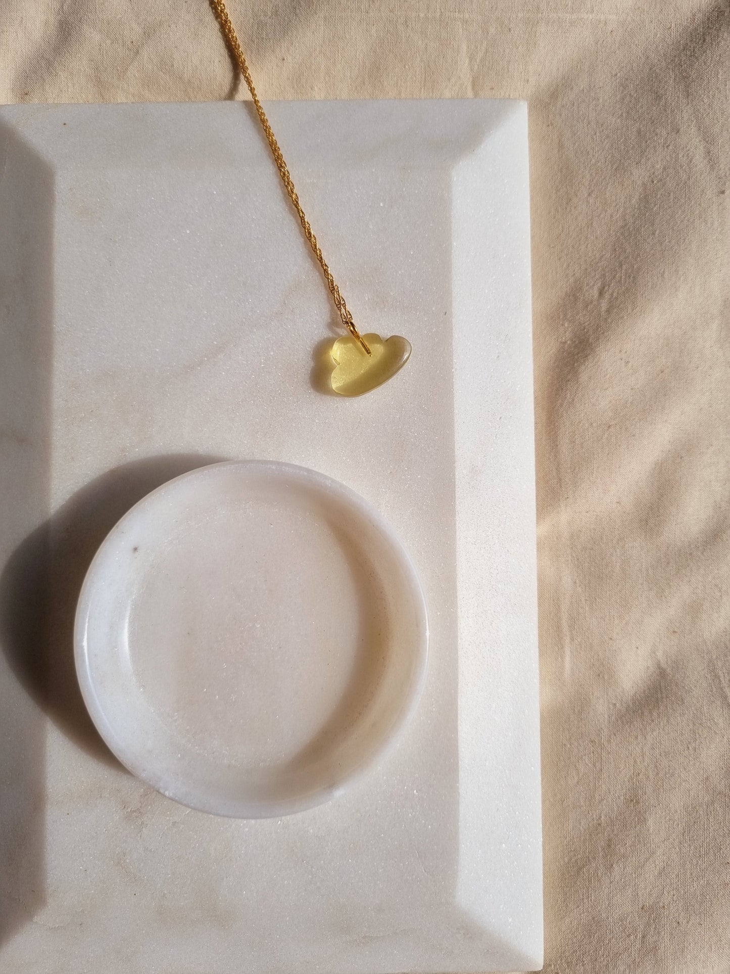 megh - Lemon Quartz Cloud Pendant