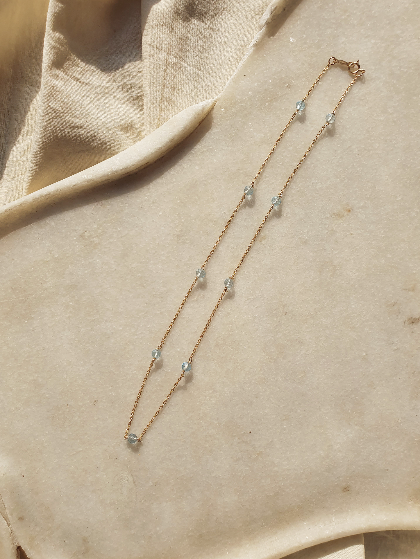 veti - Blue Topaz Baati Choker