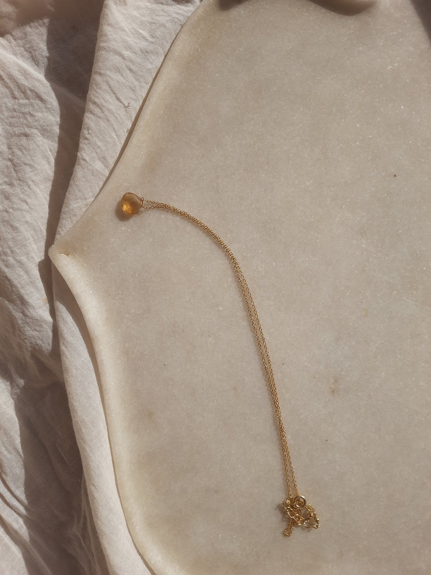 vyam - Citrine Heart shaped drop