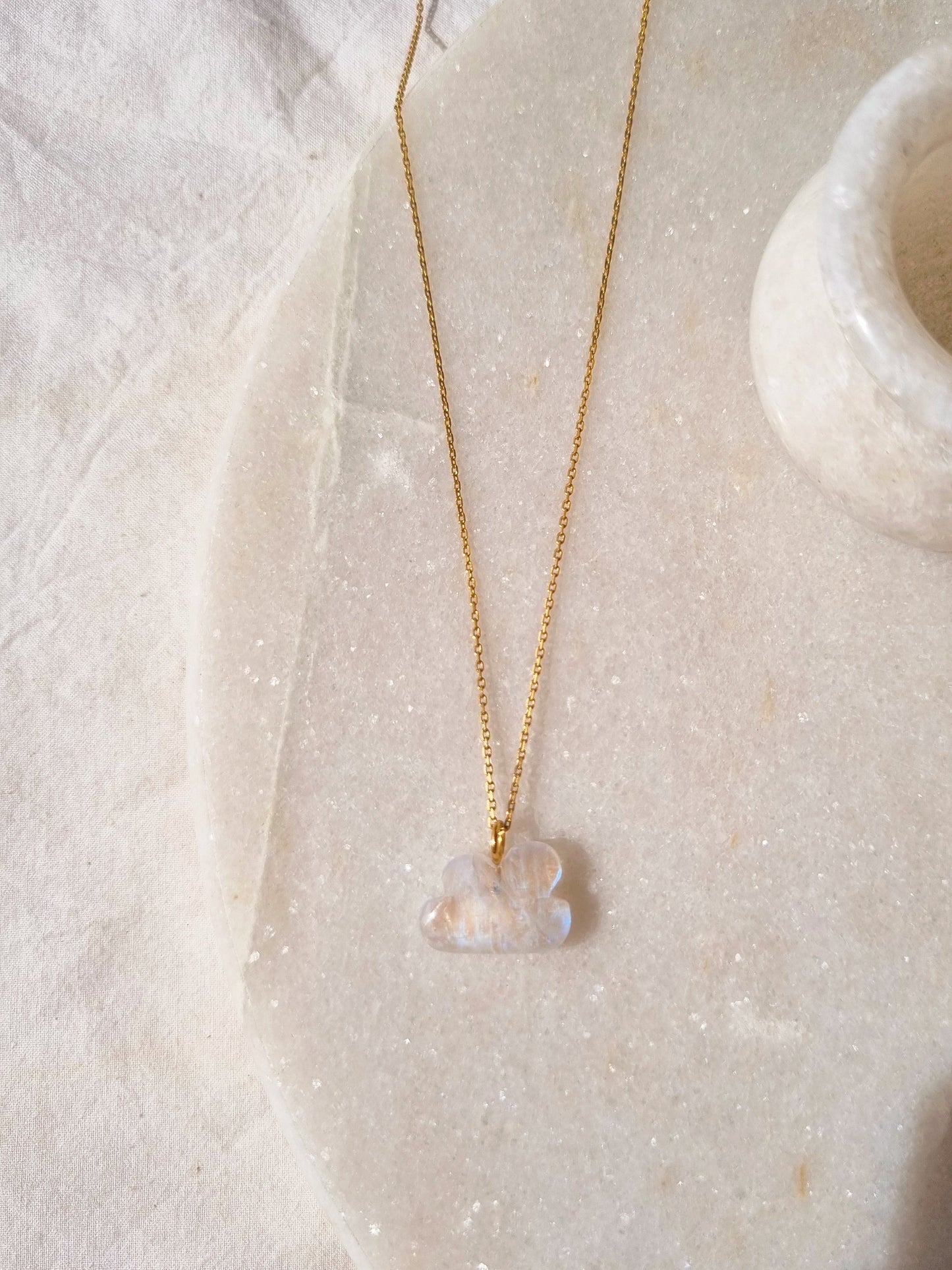 megh - Rainbow Moonstone Cloud Pendant