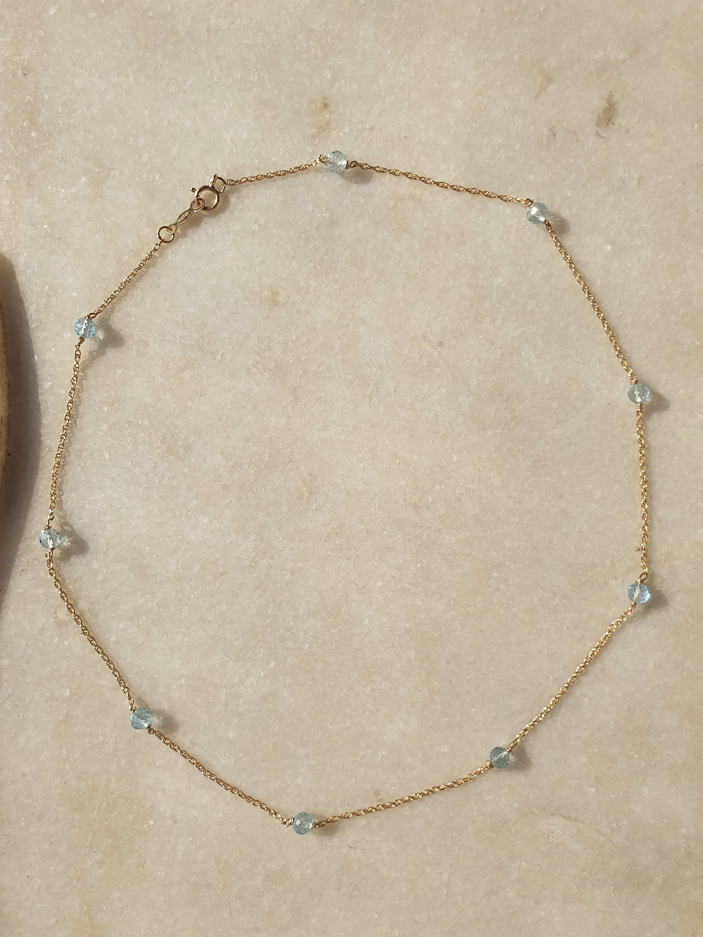 veti - Blue Topaz Baati Choker