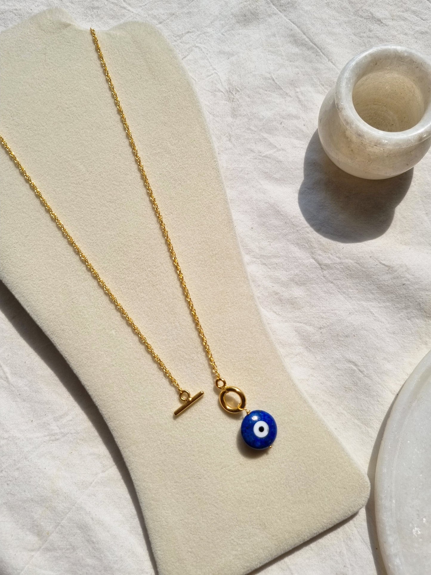 vedava - Lapis Lazuli Evil Eye Toggle Pendant