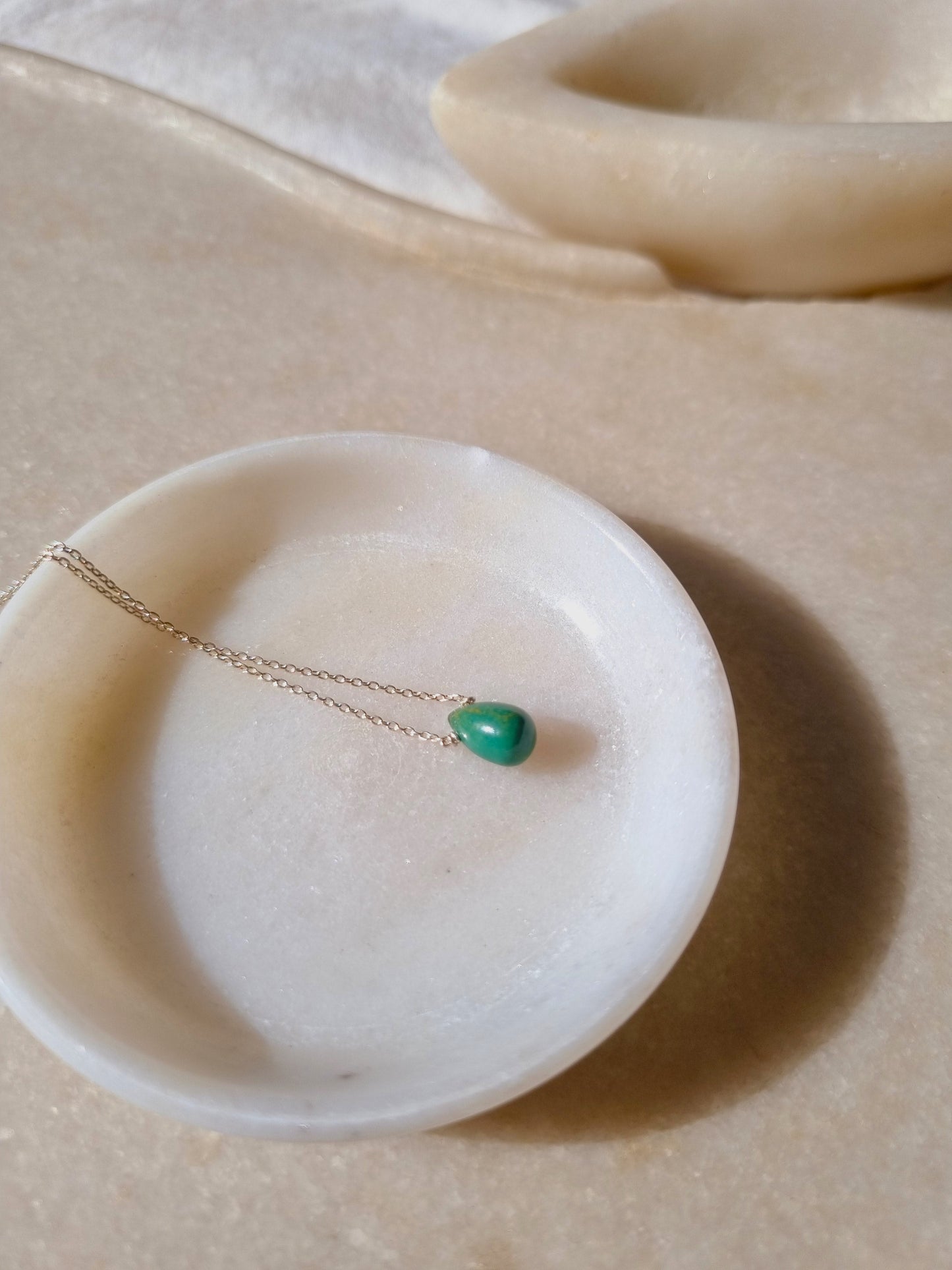 visno - Turquoise Tear shaped Drop Pendant