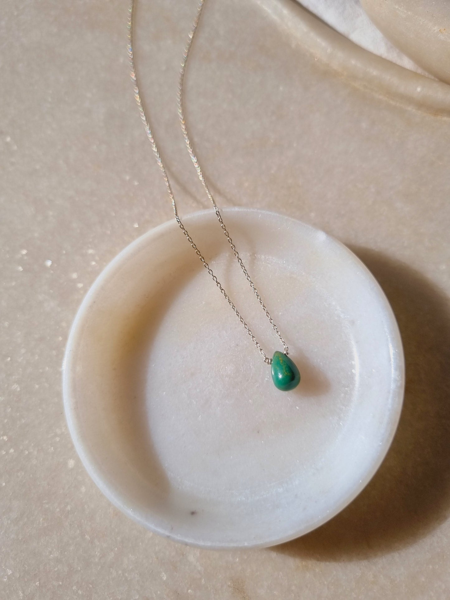 visno - Turquoise Tear shaped Drop Pendant