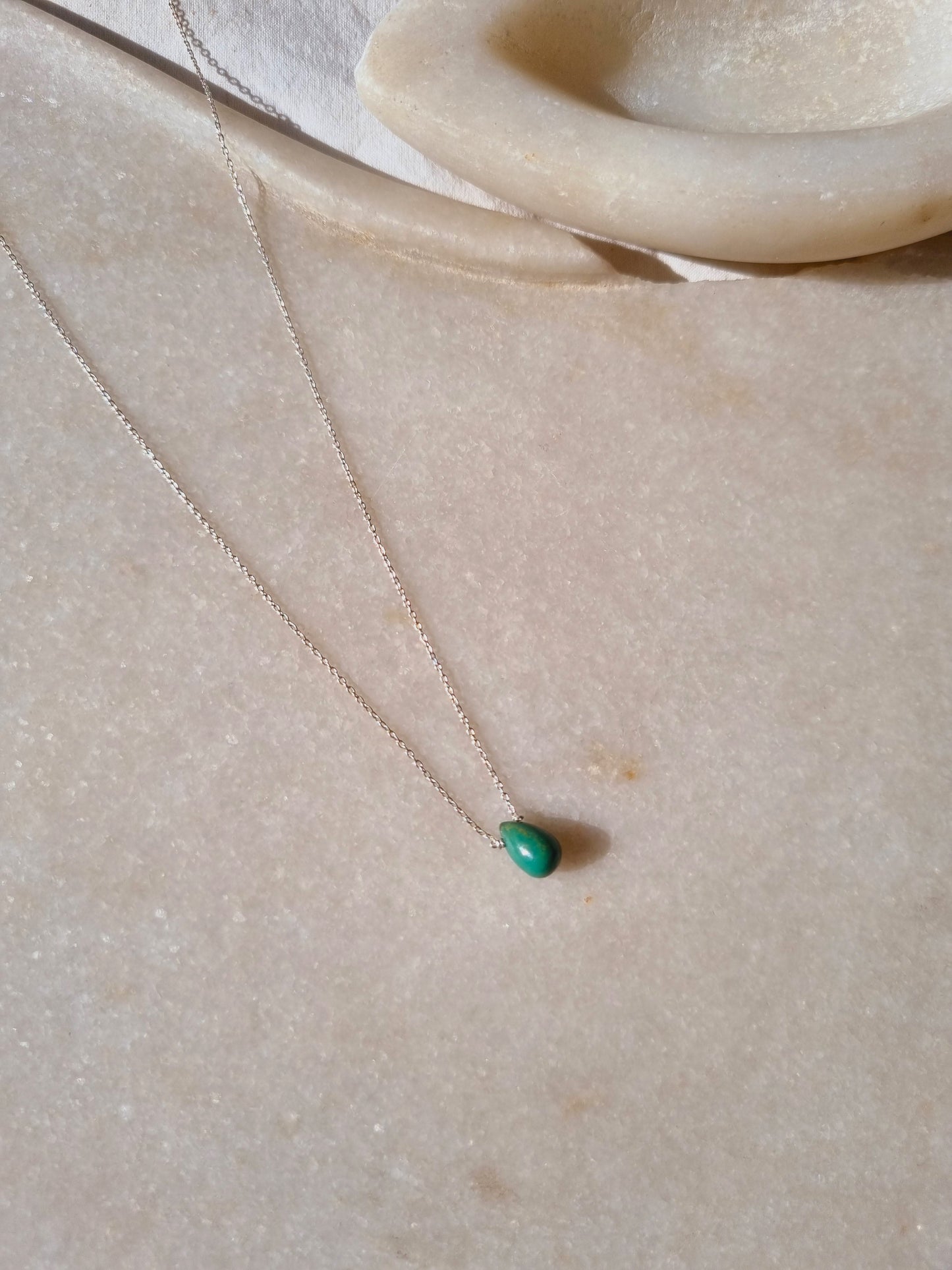 visno - Turquoise Tear shaped Drop Pendant