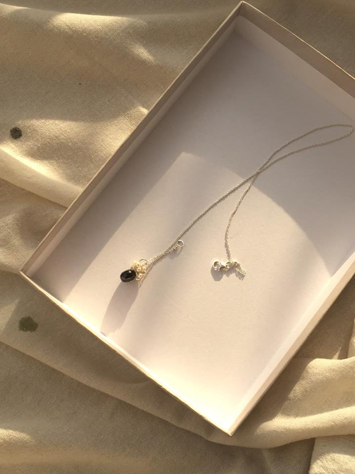asman - Black Spinel Pearl Pendant