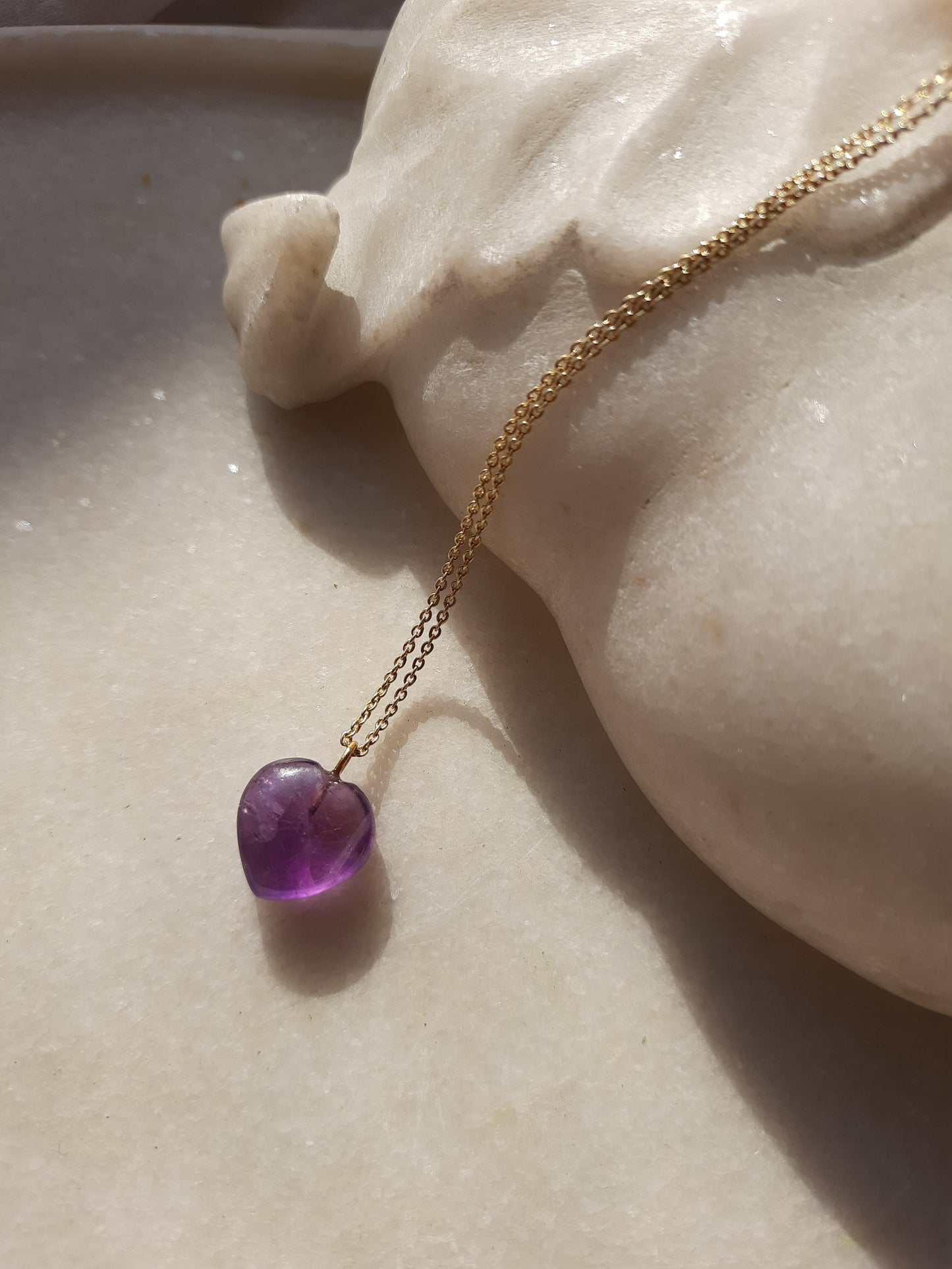 adya - Amethyst Heart Pendant