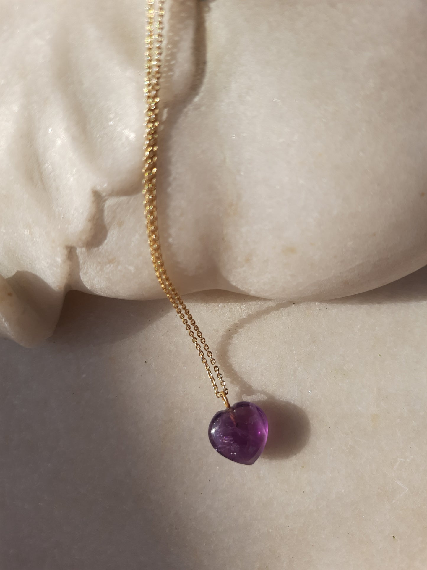 adya - Amethyst Heart Pendant