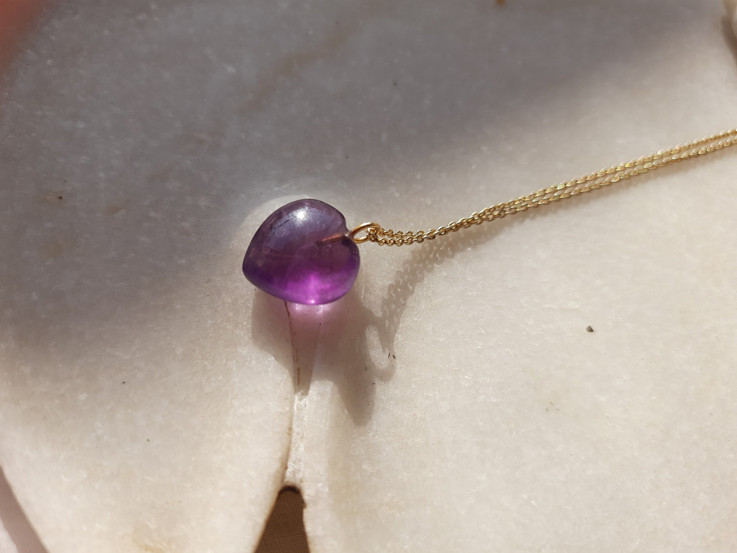 adya - Amethyst Heart Pendant
