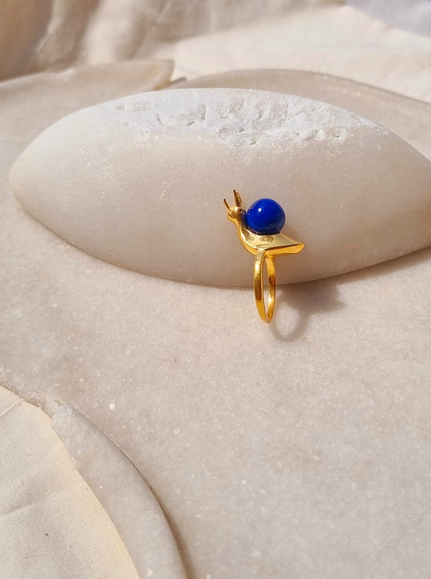 snail - Lapis Lazuli Ring