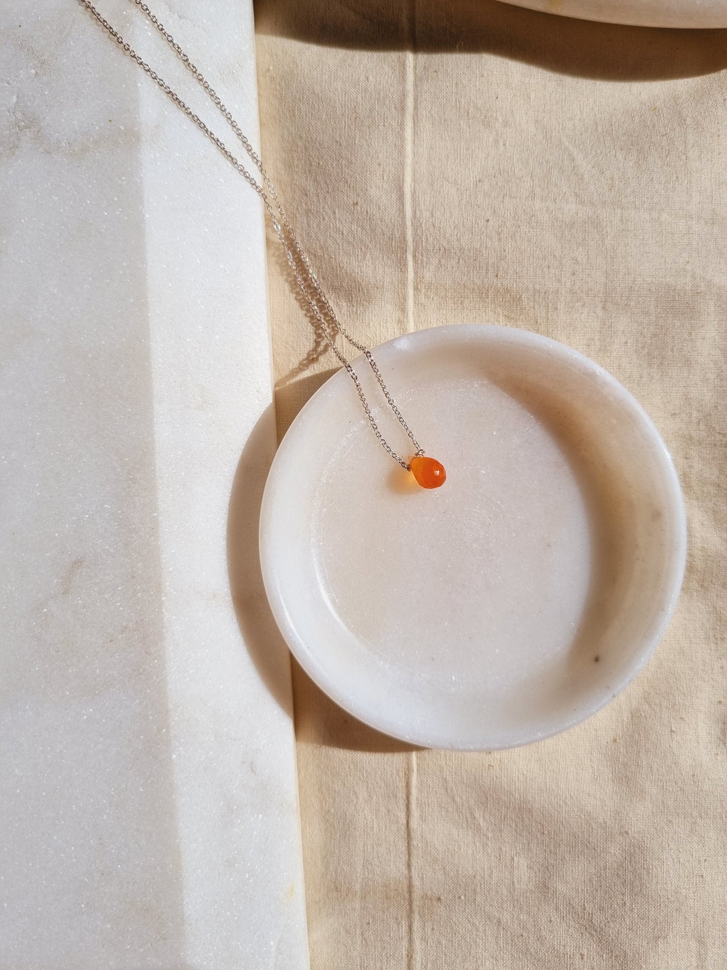 visno - Carnelian Tear shaped Drop Pendant