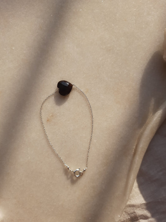 amsa - Black Onyx Heart Bracelet