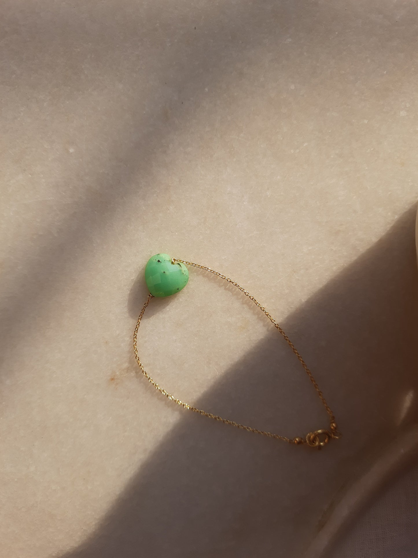 amsa - Chrysoprase Heart Bracelet
